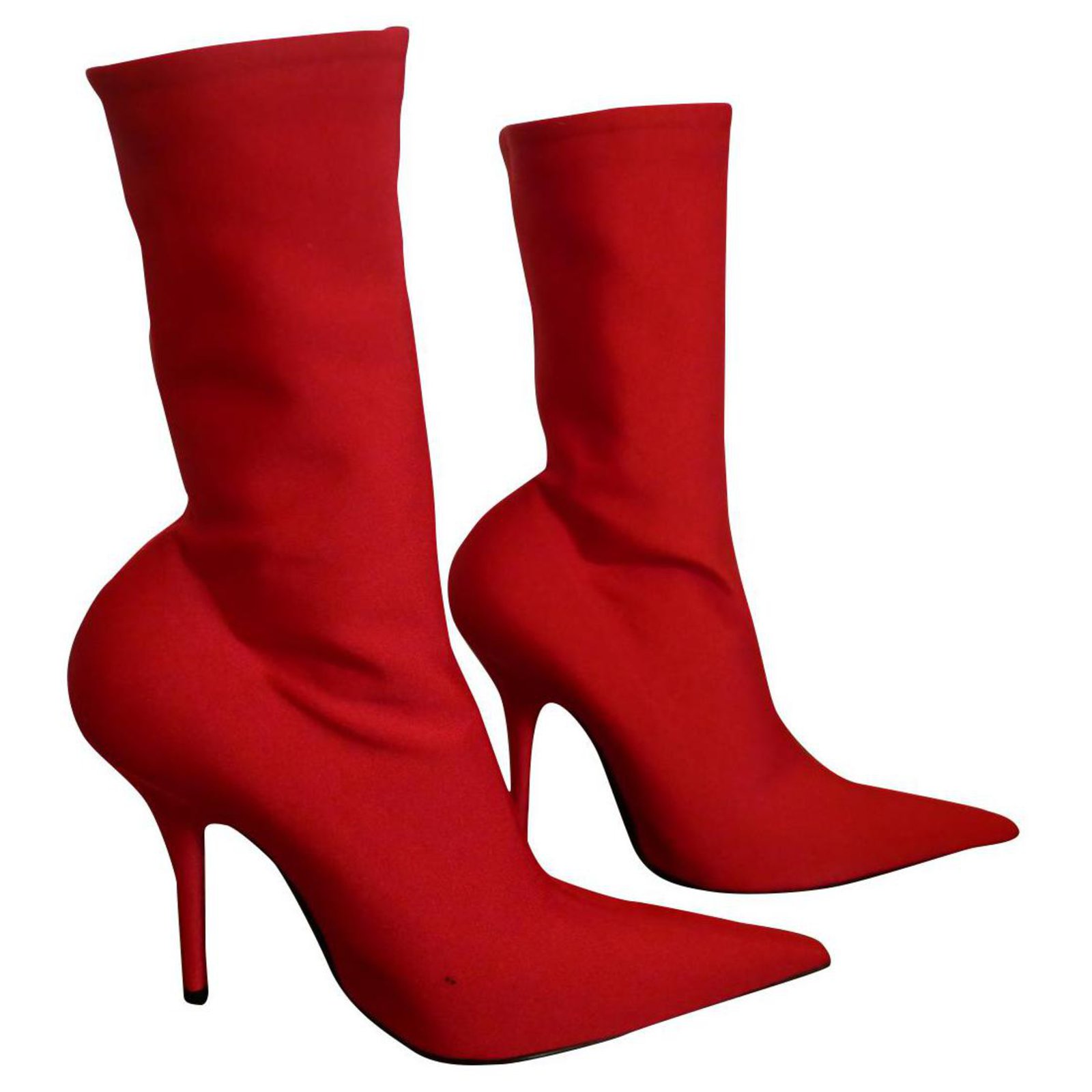 Balenciaga Red Knife Boots Viscose Elastane Polyamide ref.161288 - Joli  Closet