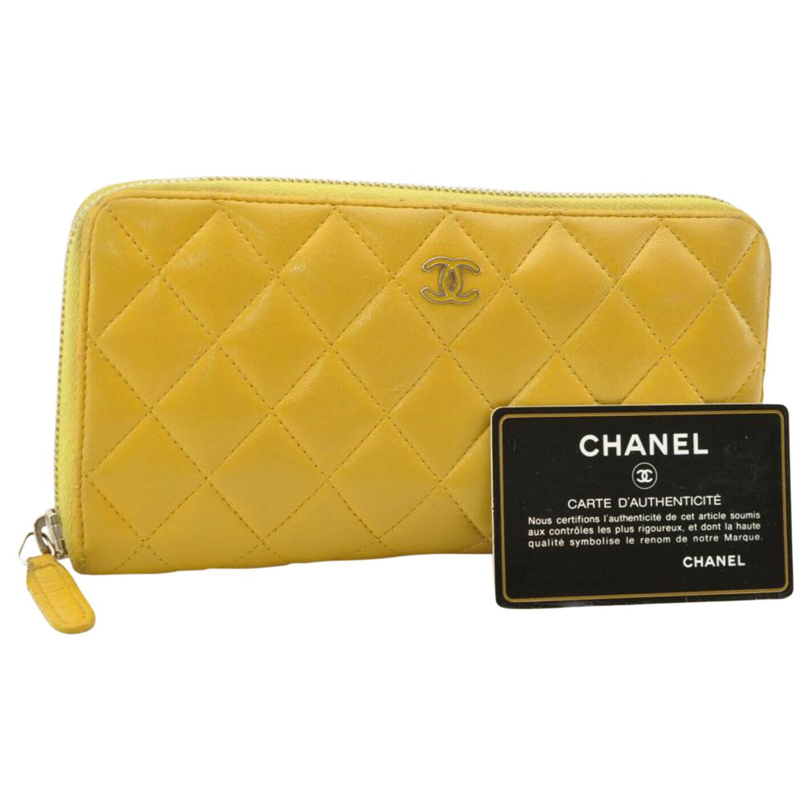 Chanel Womens Matelasse Folding Wallets