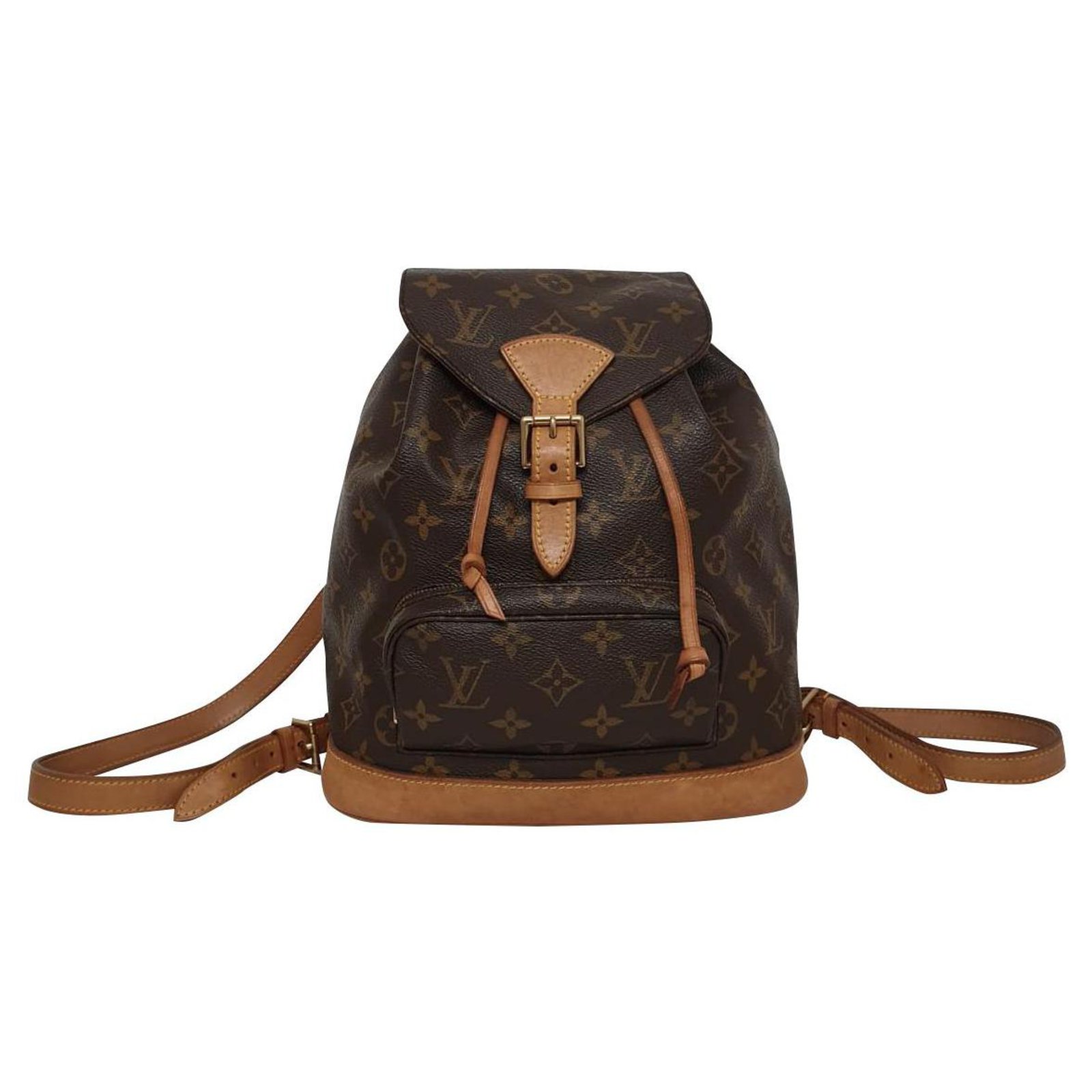 Louis Vuitton Monogram Montsouris PM Backpack Brown Leather ref