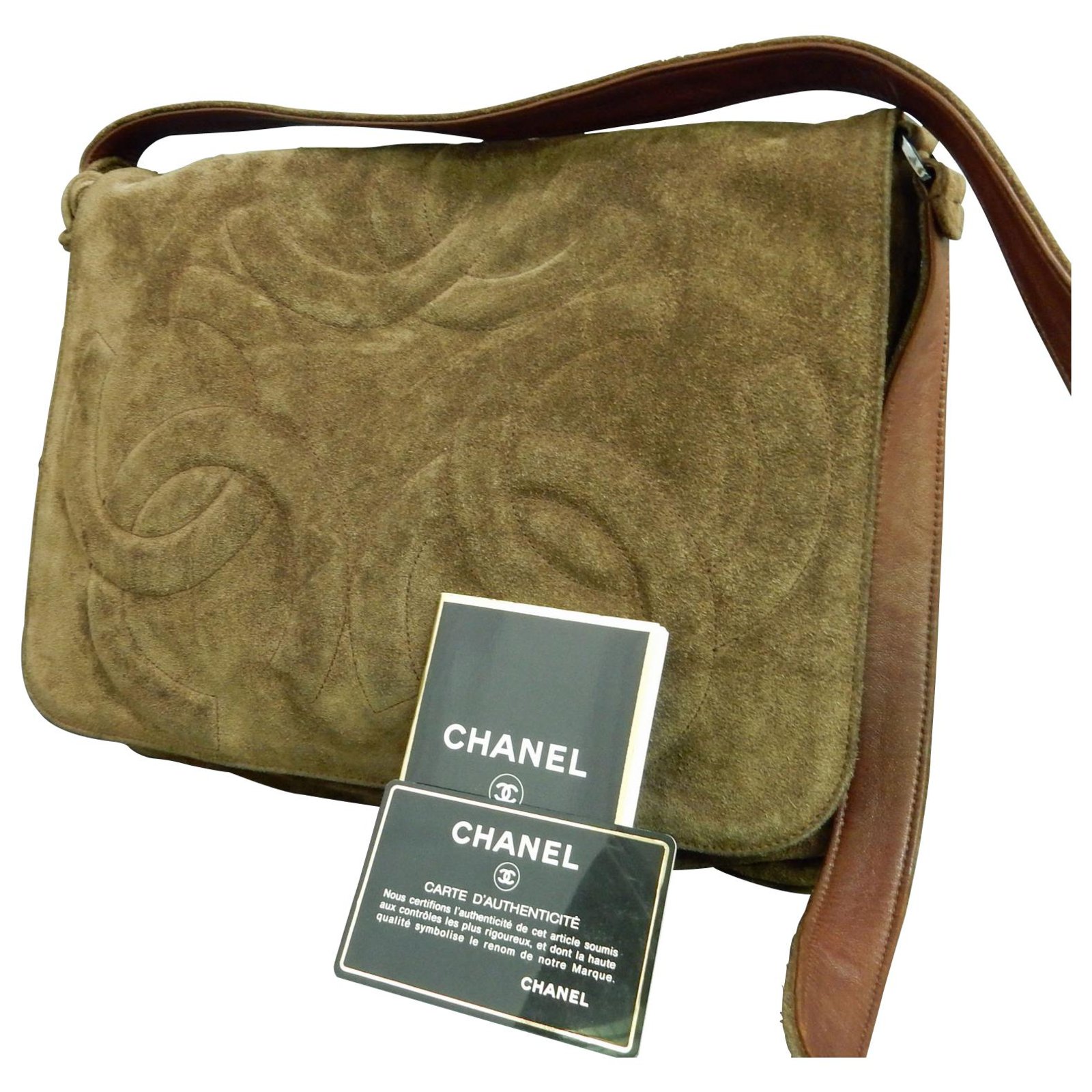 Chanel Vintage Shoulder Bag Brown Suede ref.162018 - Joli Closet