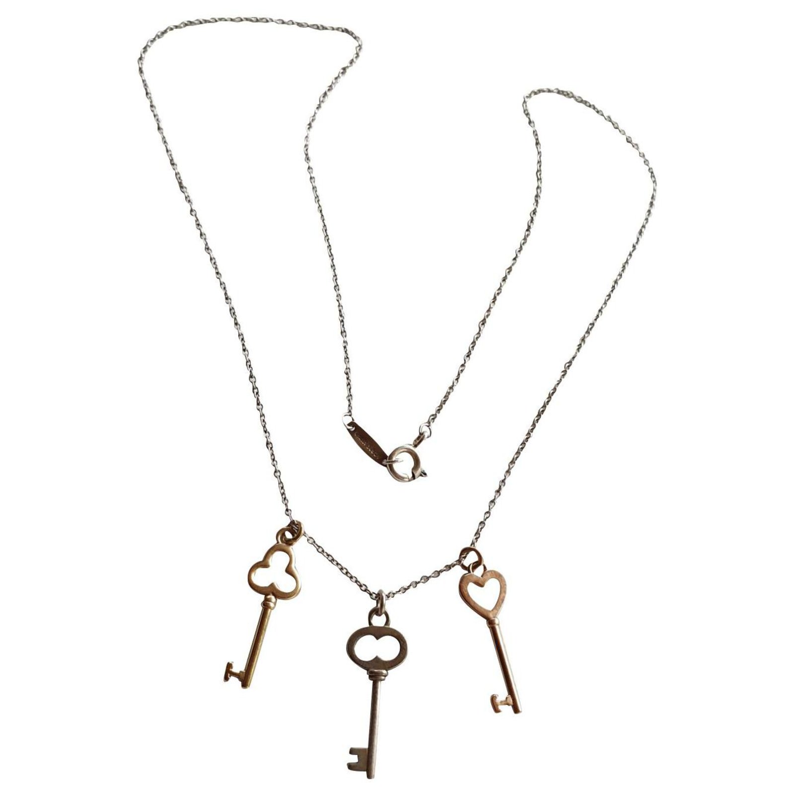 tiffany three key necklace