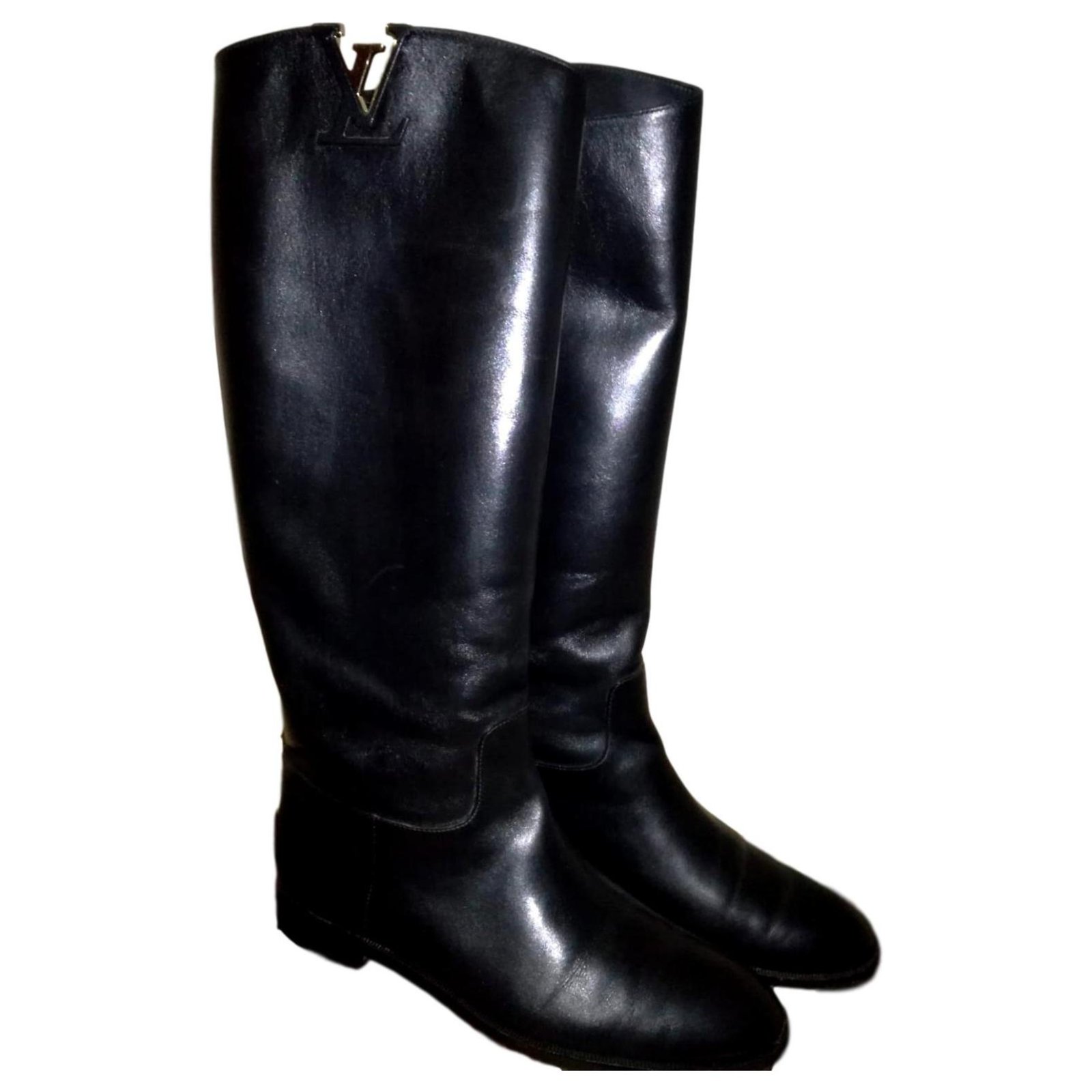 Leather boots Louis Vuitton Black size 39 EU in Leather - 36456164