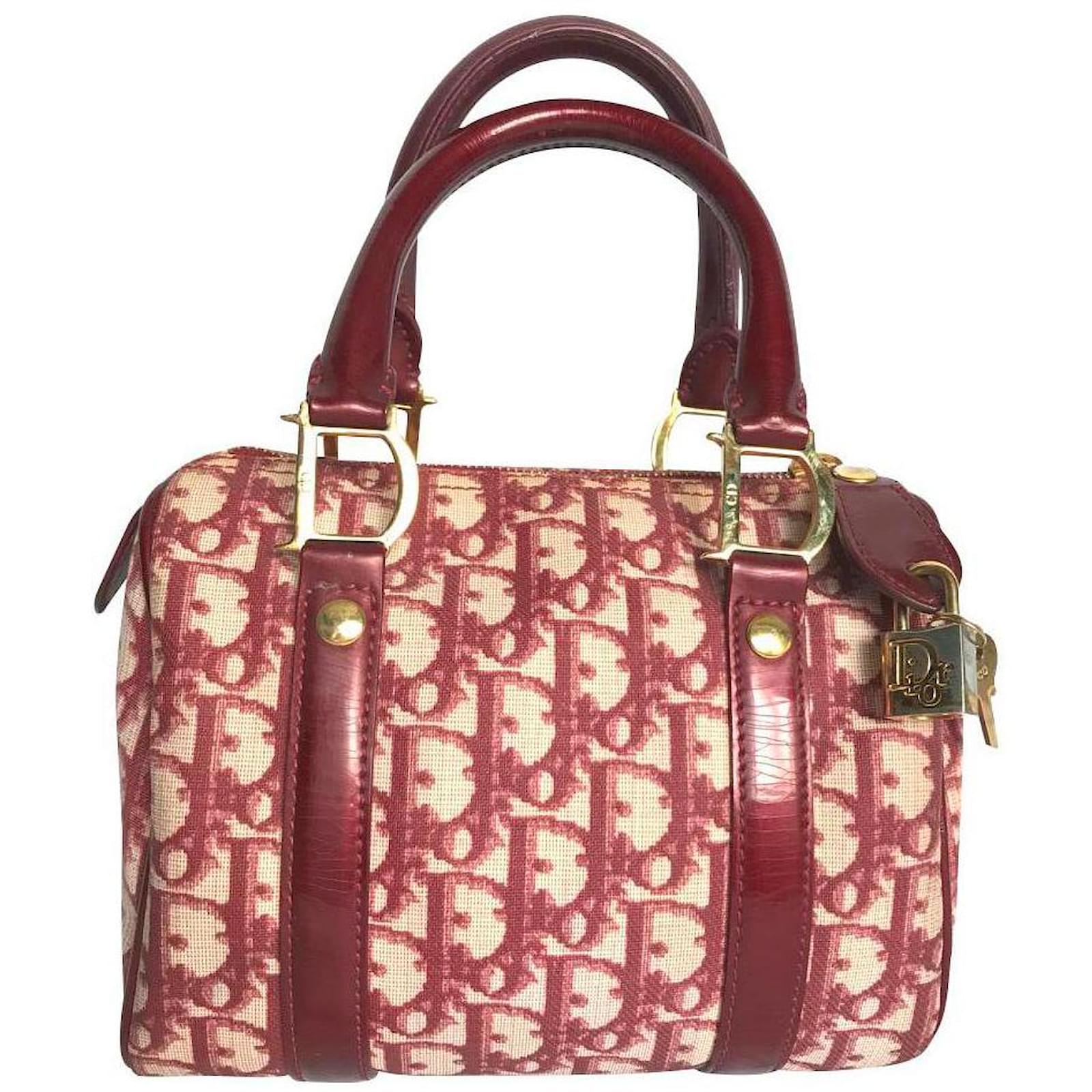 burgundy christian dior bag