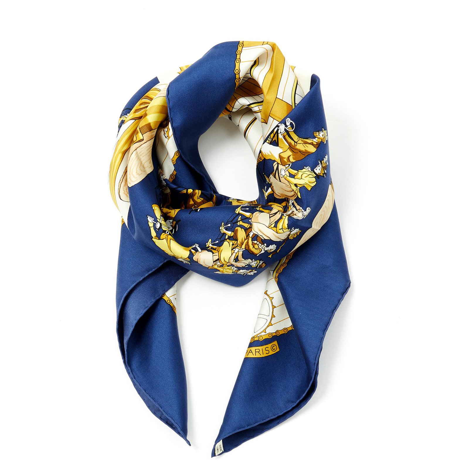 hermes blue scarf