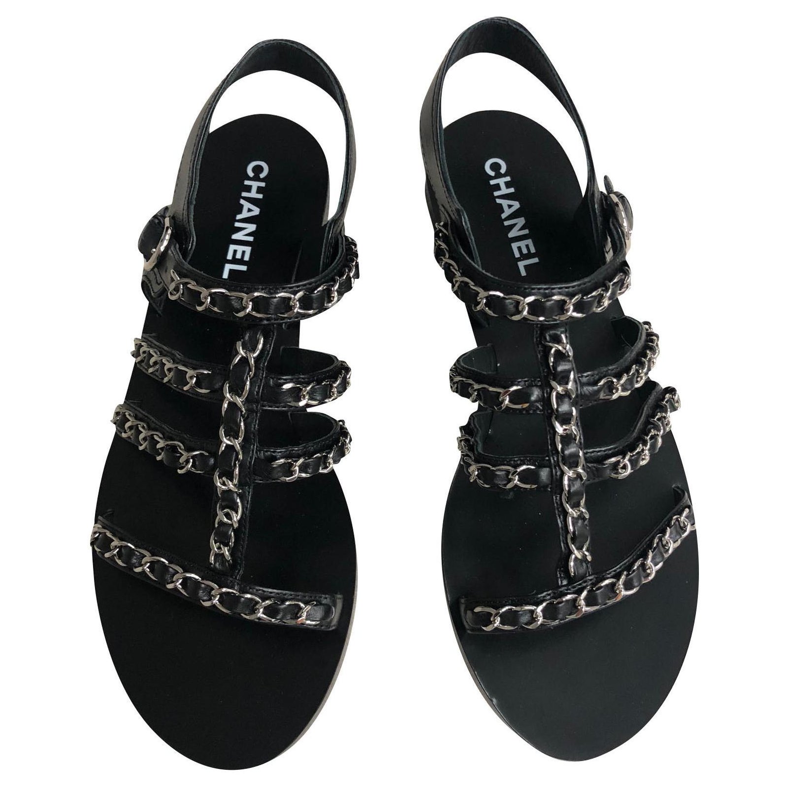 chanel chain sandals