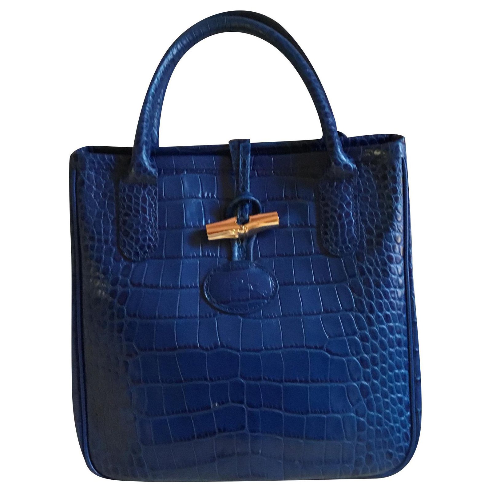 Longchamp Roseau Leather Bag in Blue