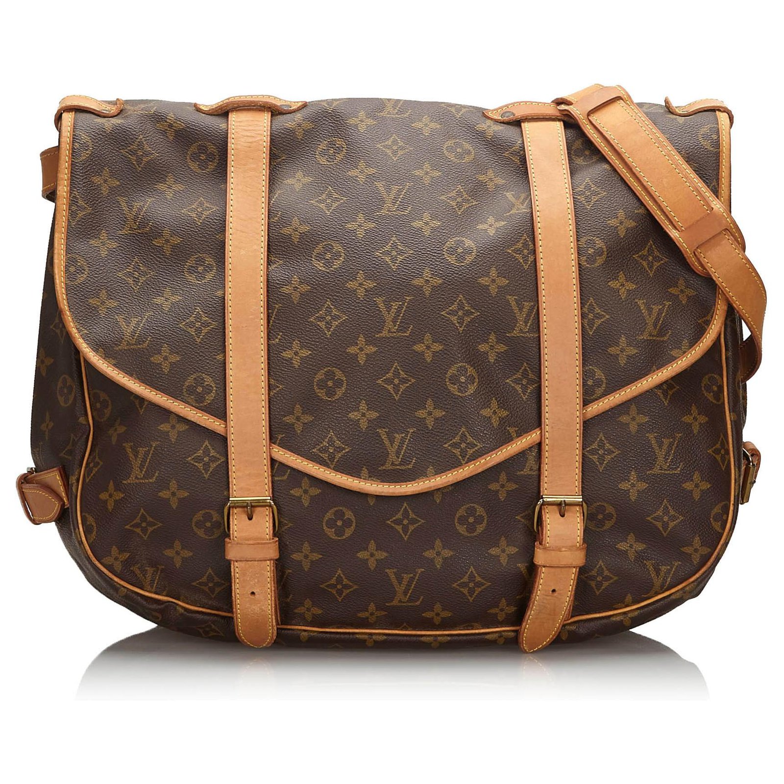 Brown Louis Vuitton Monogram Saumur 43 Bag