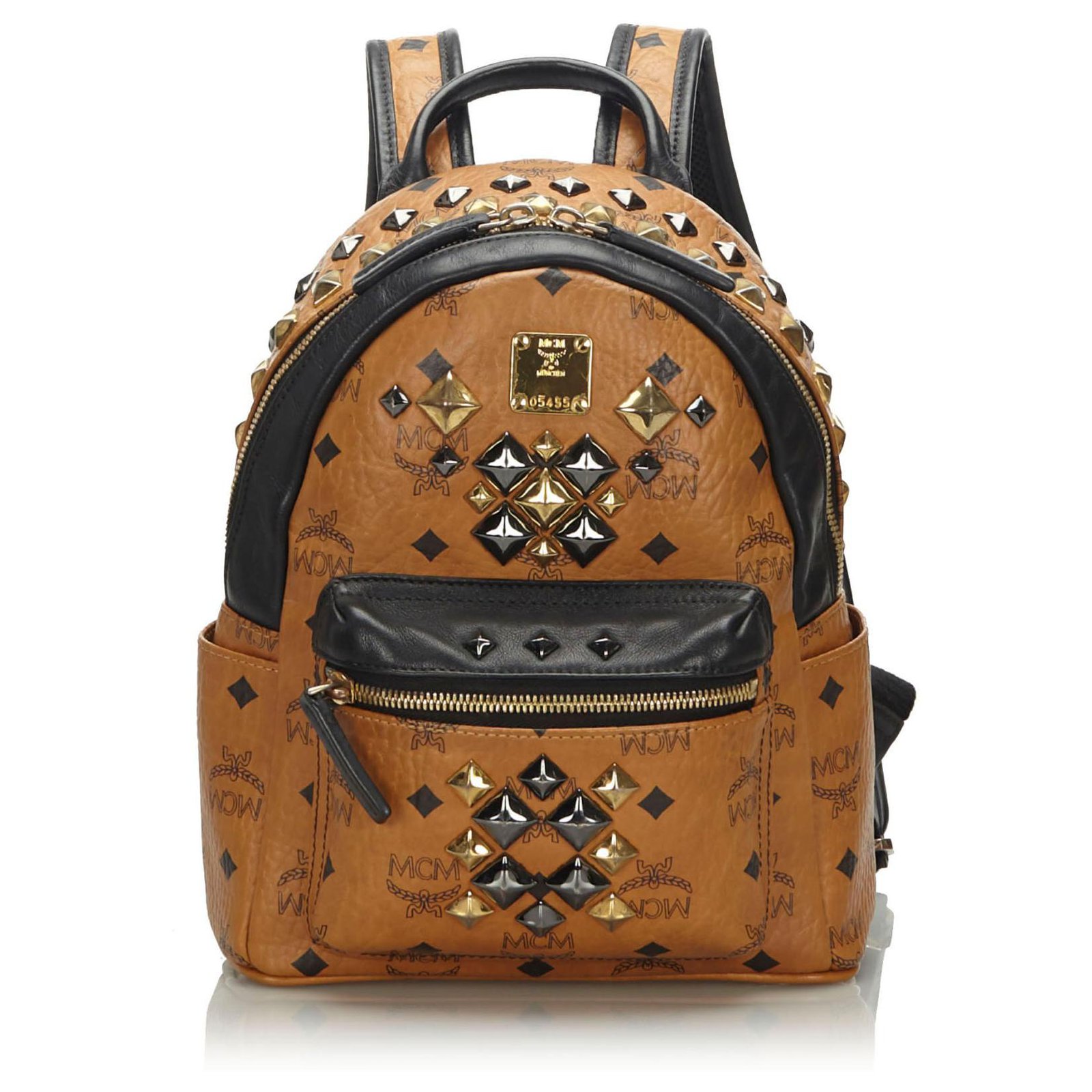 mcm backpack black and brown