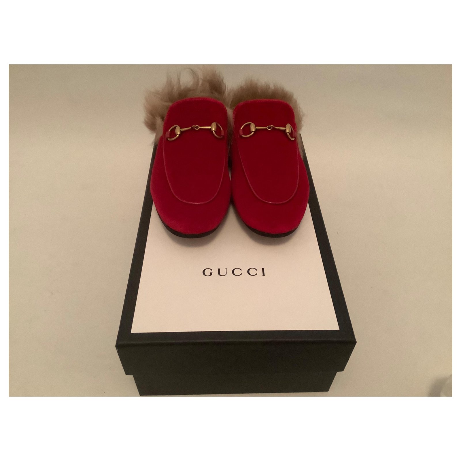gucci princetown mule red