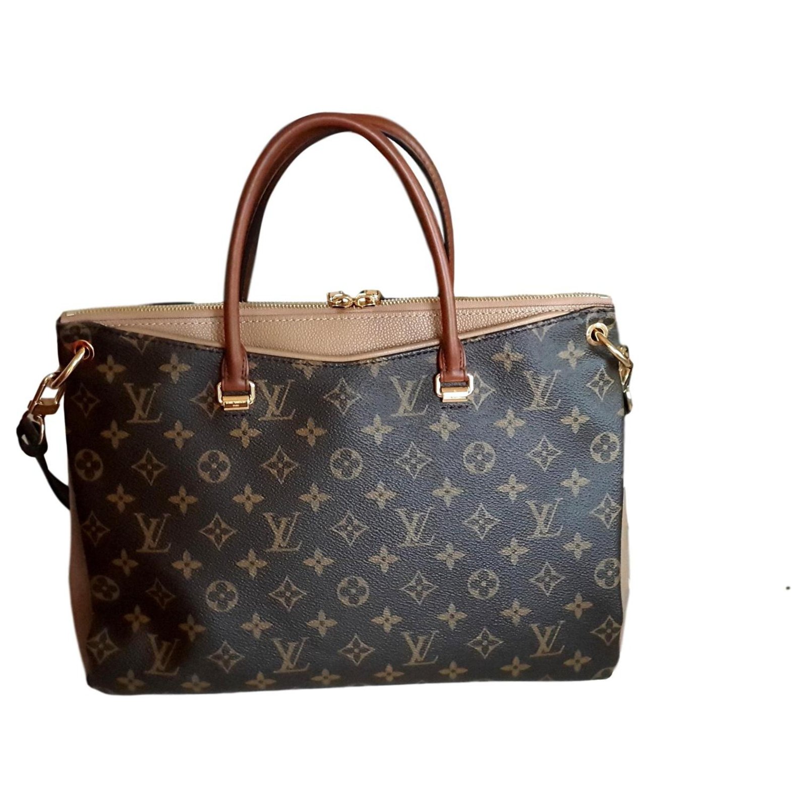 Louis Vuitton Monogram Pallas Tote - Brown Totes, Handbags