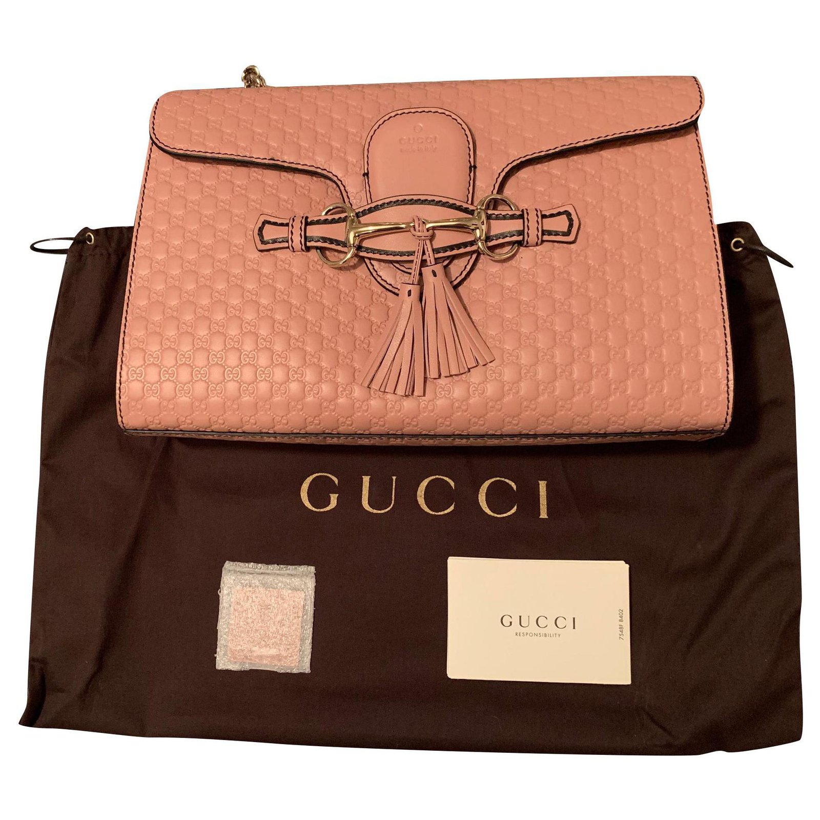 Gucci Emily Handbags Leather Pink ref 