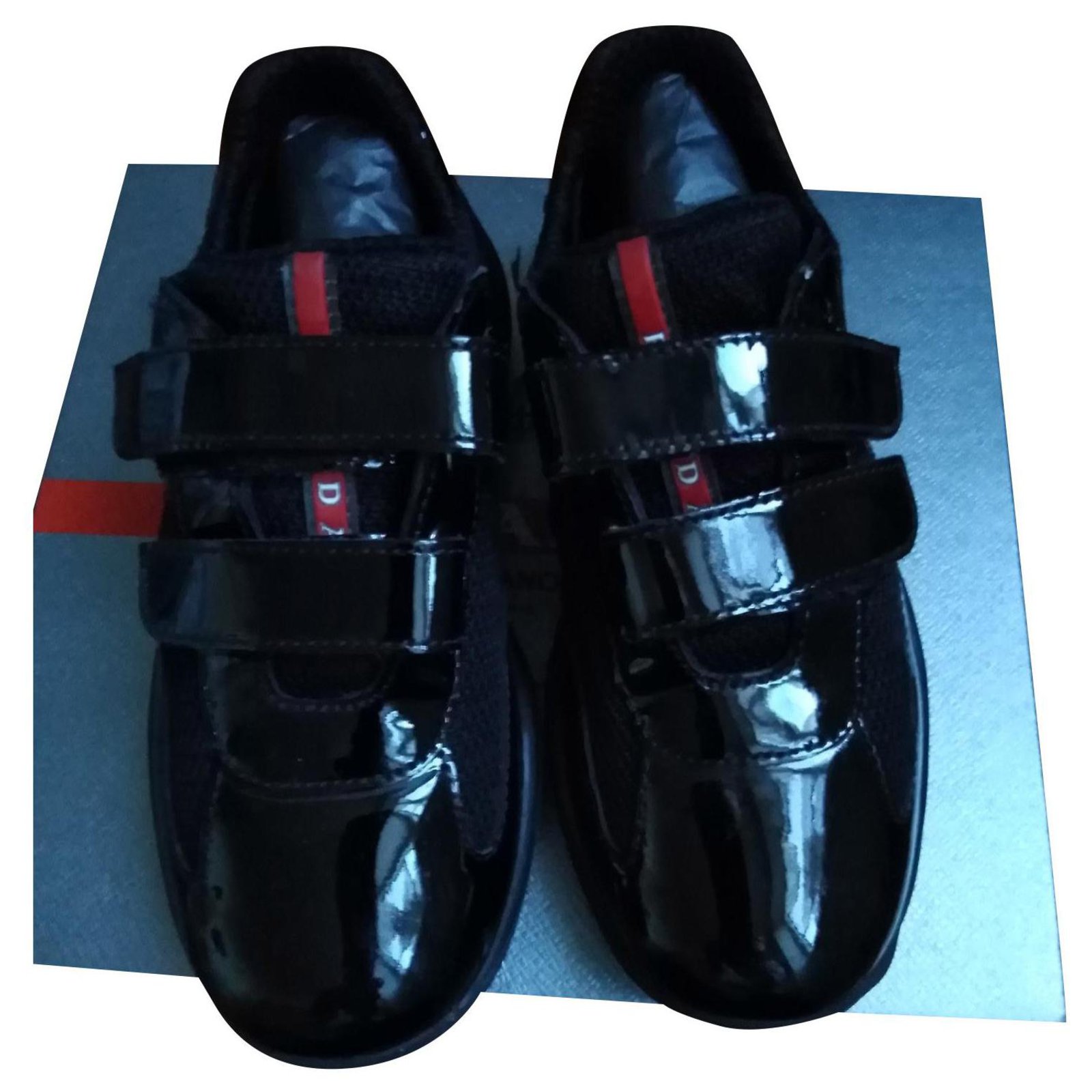 patent leather prada sneakers