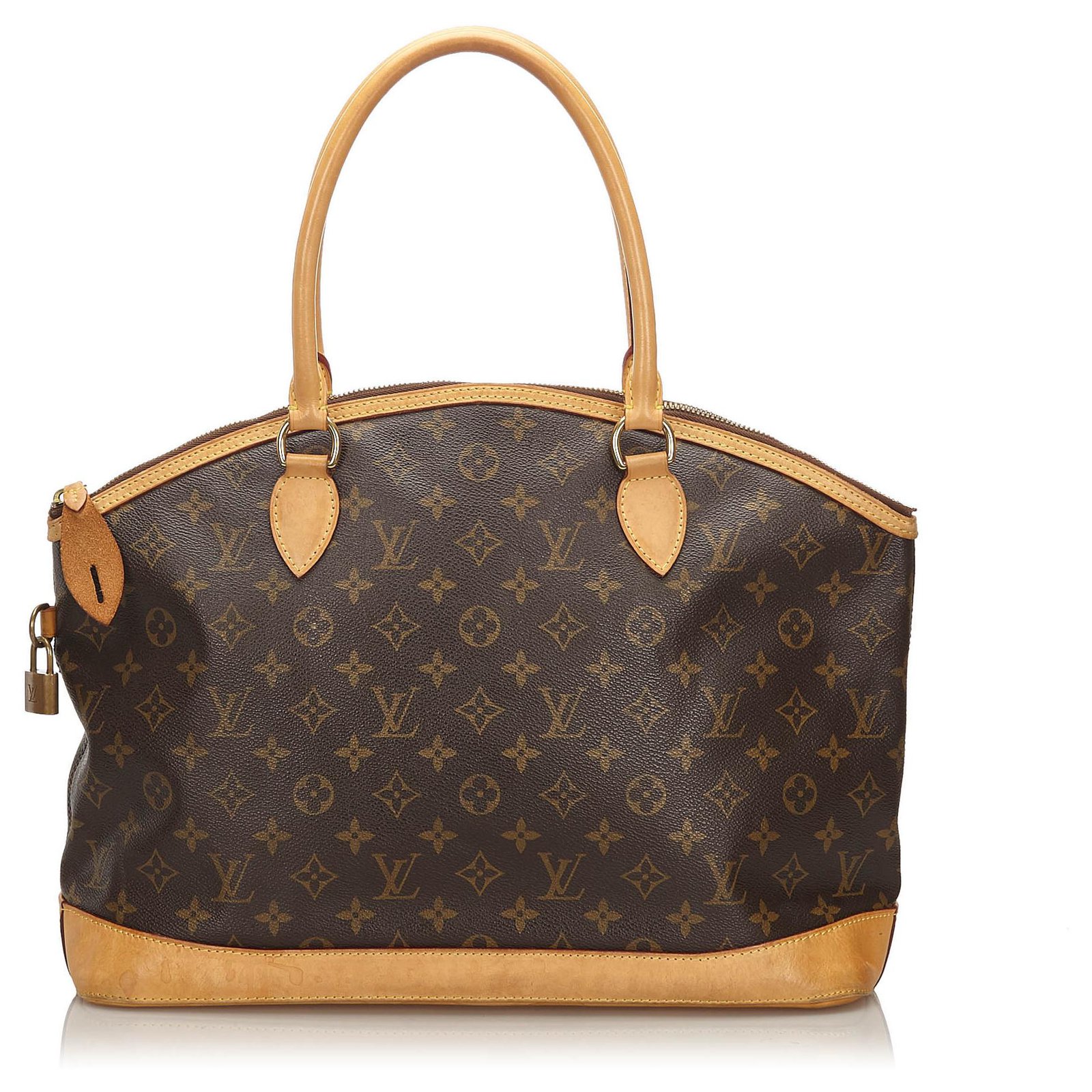 Brown Louis Vuitton Monogram Lockit Horizontal Handbag