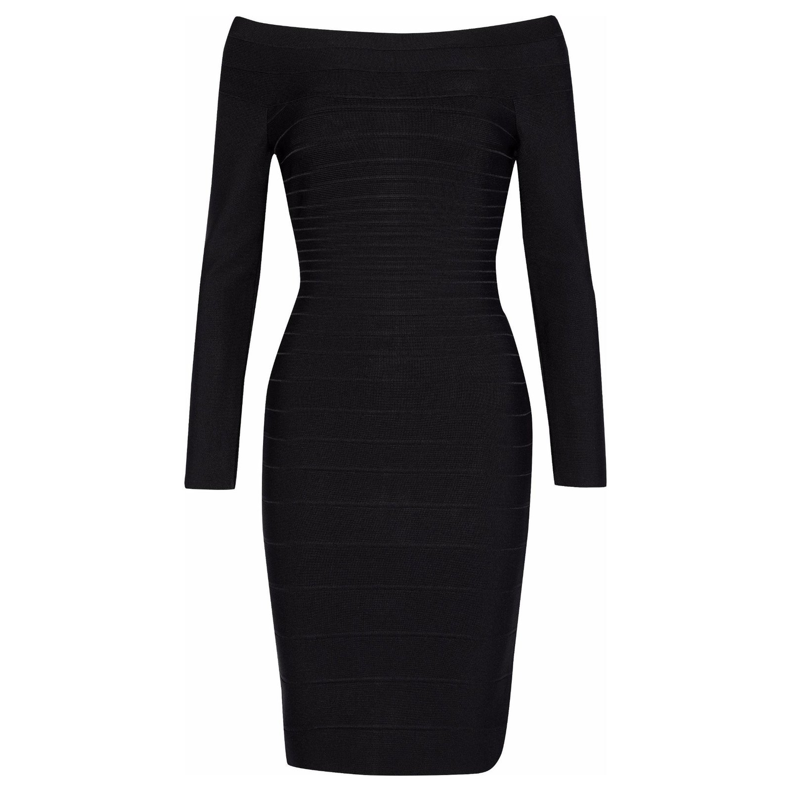 Herve Leger Dresses Black Elastane Nylon Rayon ref.165873 - Joli Closet