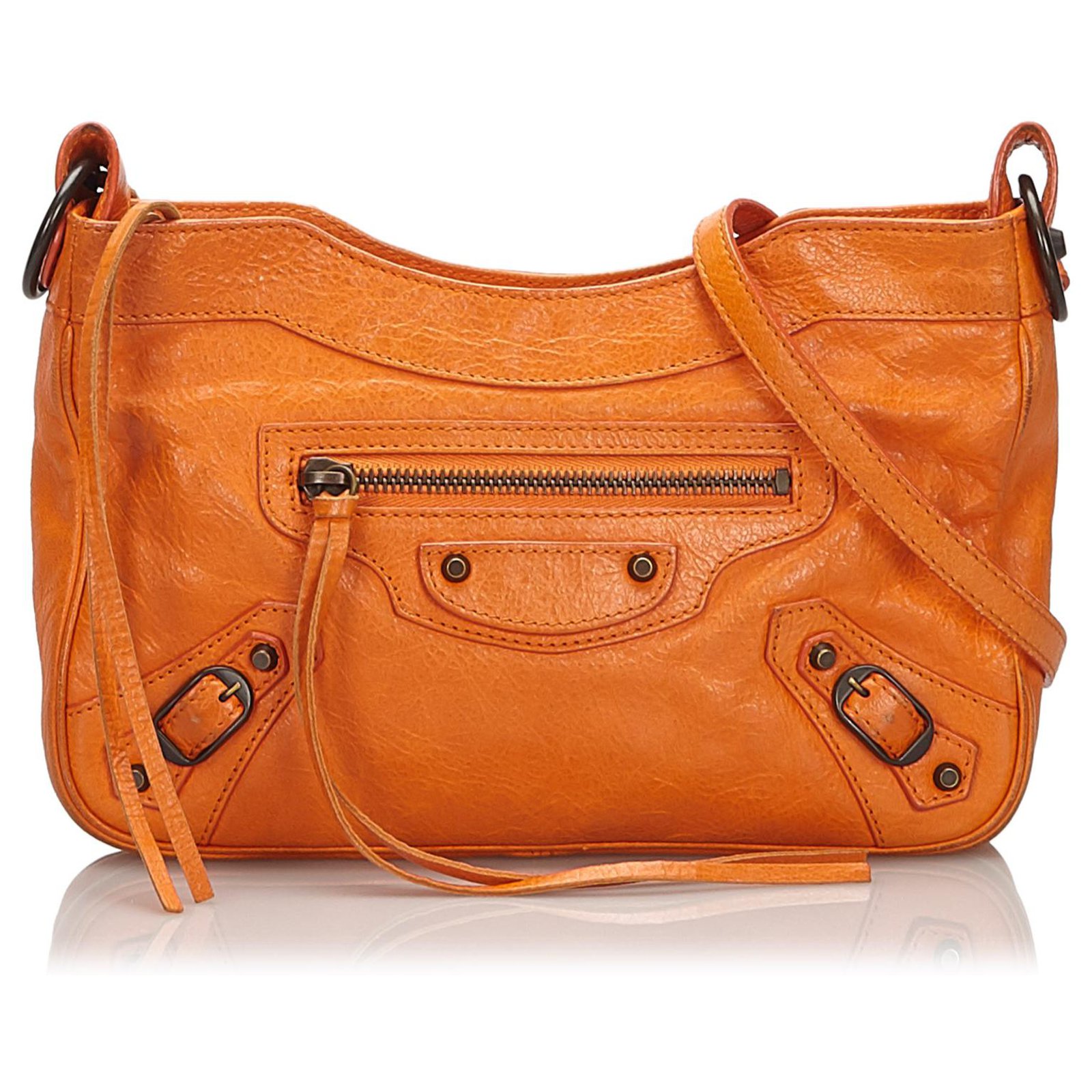 chikane skylle parallel Balenciaga Orange Classic Hip Crossbody Bag Leather ref.166200 - Joli Closet