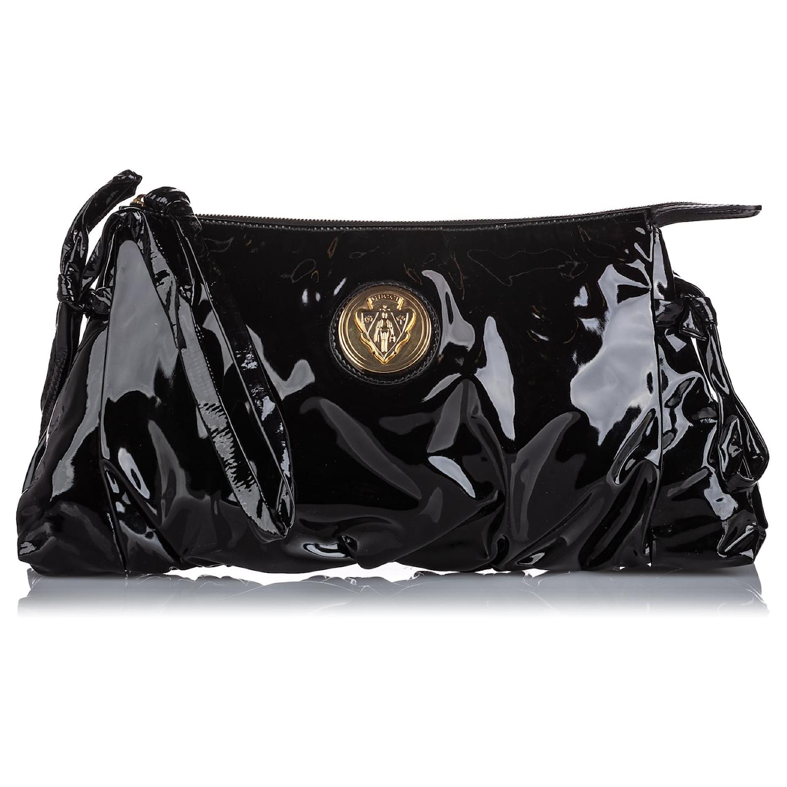 Clutch de Histeria Gucci en charol negro Cuero ref.166231 - Joli Closet