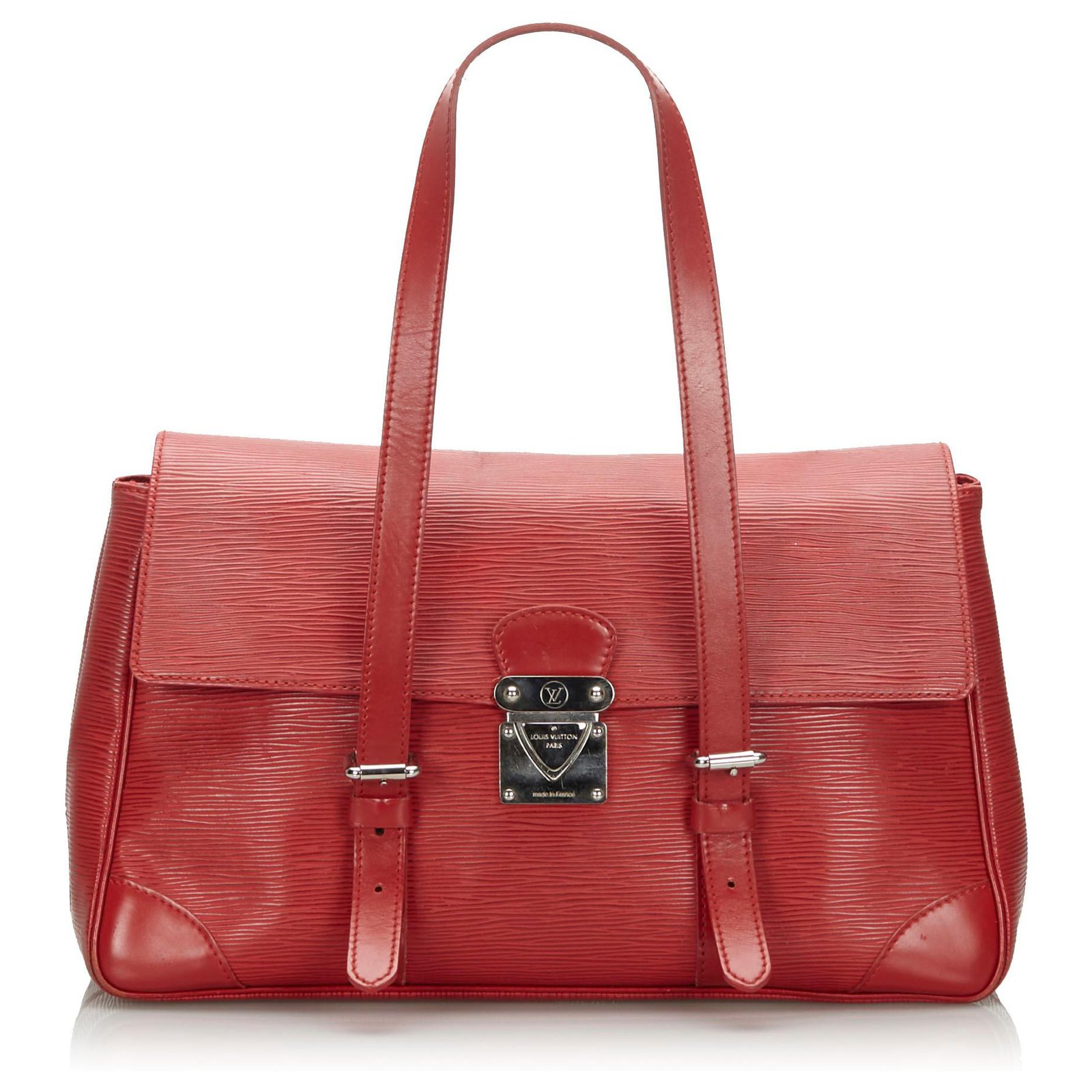 Louis VUITTON, bolso de hombro en piel epi roja. Cierre …