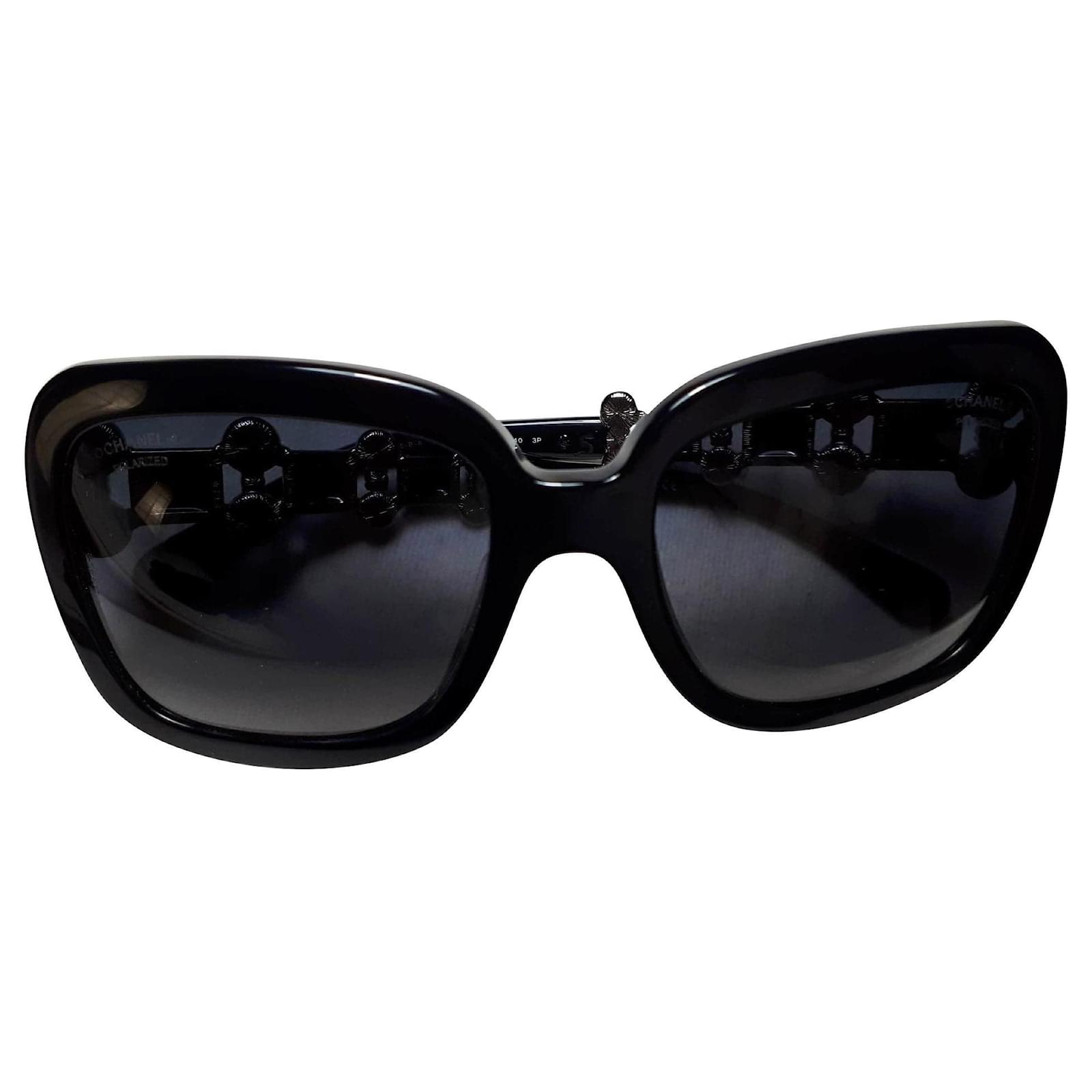 Chanel Bijou Sunglasses (limited edition) Black Pearl Acetate ref.167164 -  Joli Closet