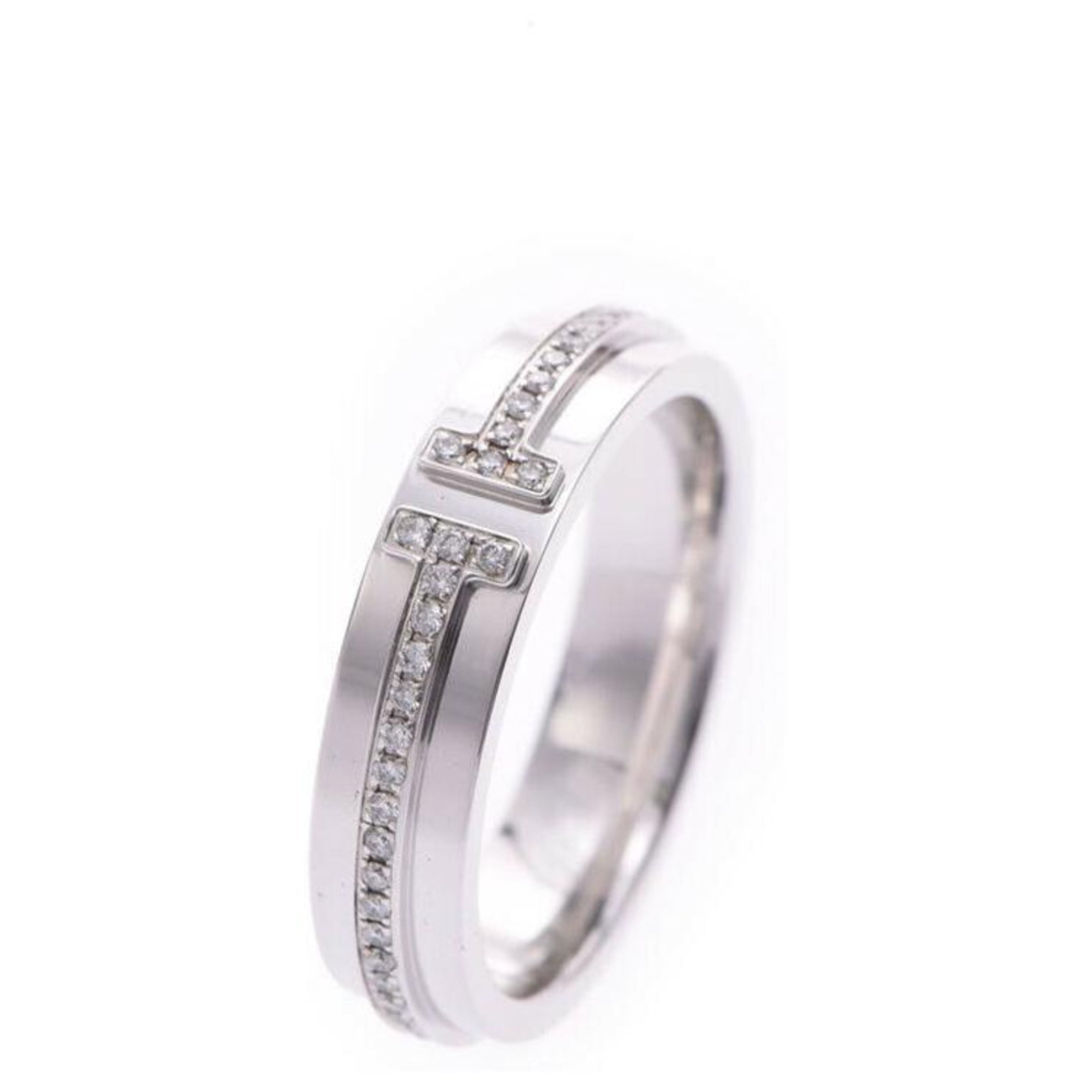 Tiffany & Co. T Diamond Ring in 18k White Gold 0.12 CTW | eBay