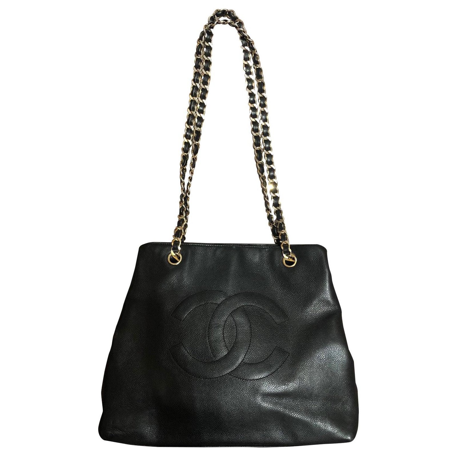 Timeless Chanel Grand Shopping shopping bag bought at Collector Square  Black Lambskin ref.167309 - Joli Closet