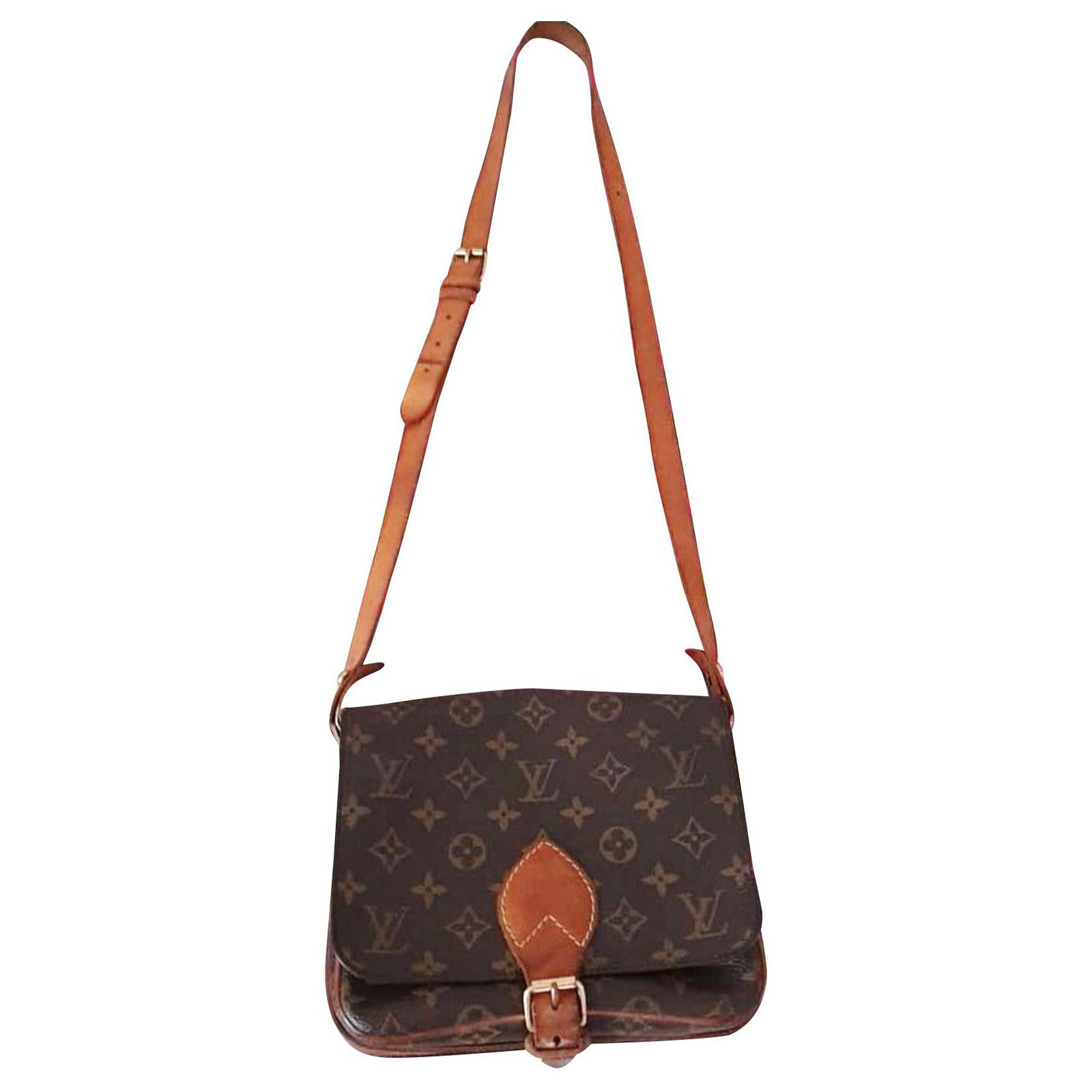 Chantilly lock leather handbag Louis Vuitton Brown in Leather  28862773