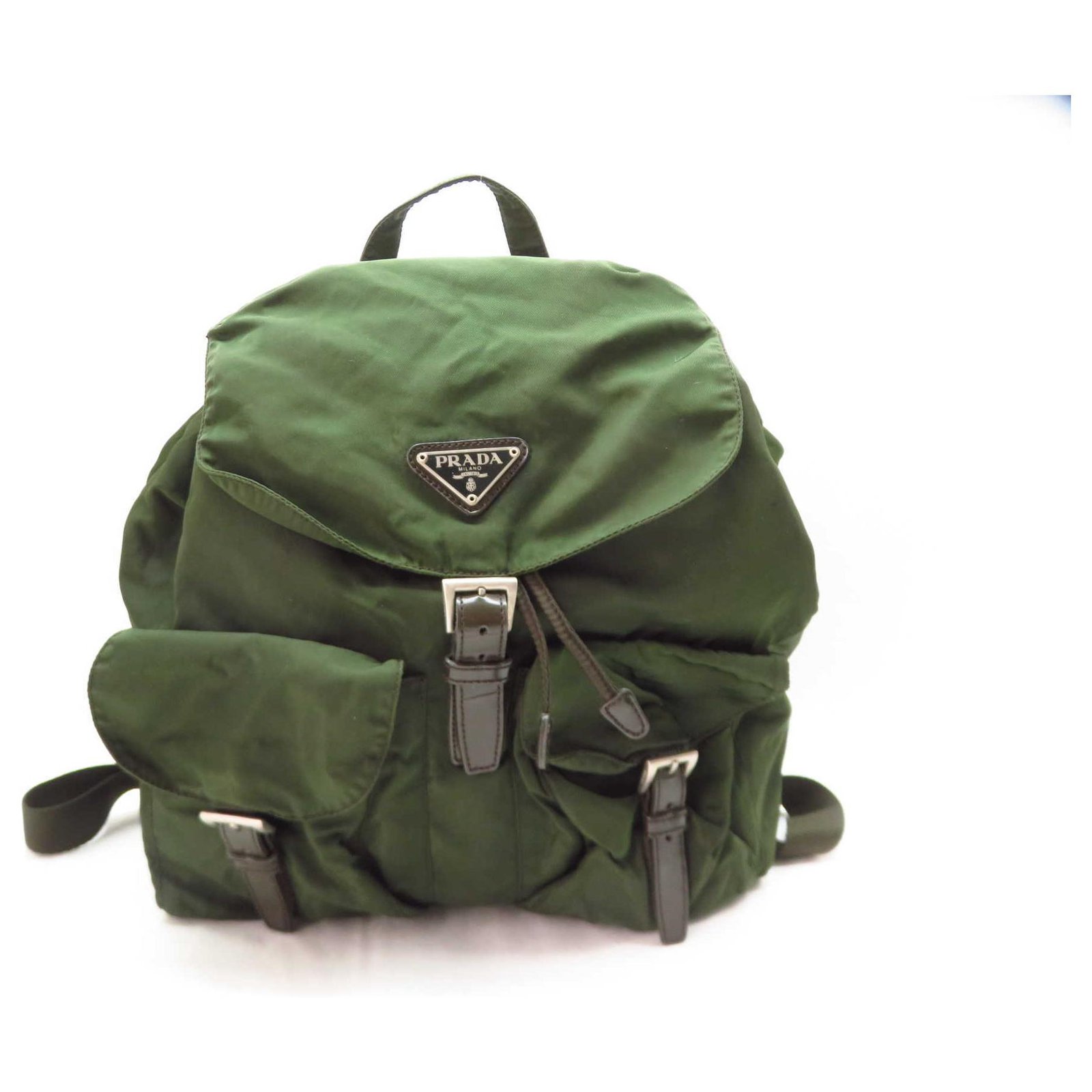 prada backpack green