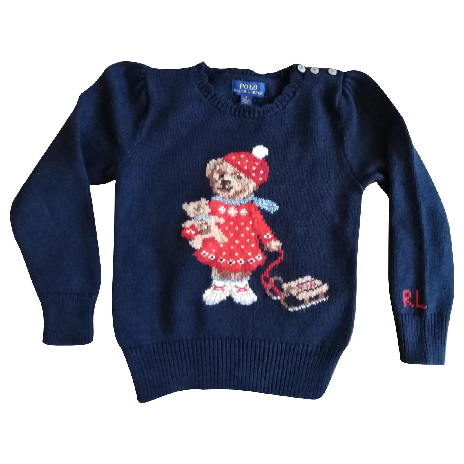 polo sweater with teddy bear