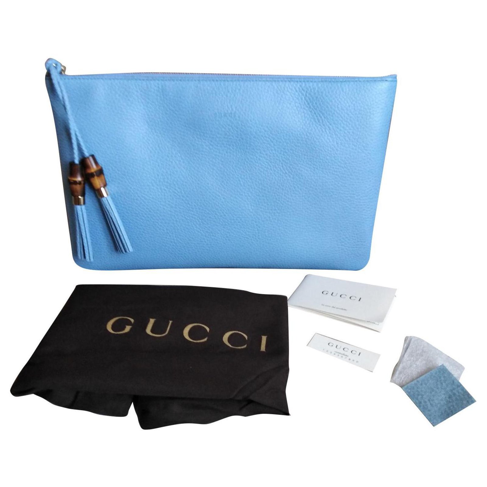 Gucci Bamboo Clutch bags Leather Light 