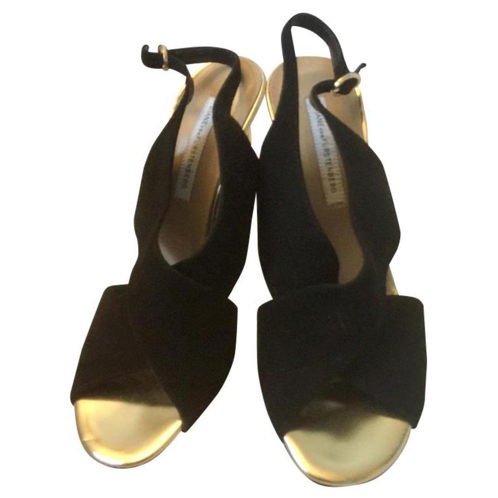 diane von furstenberg gold sandals