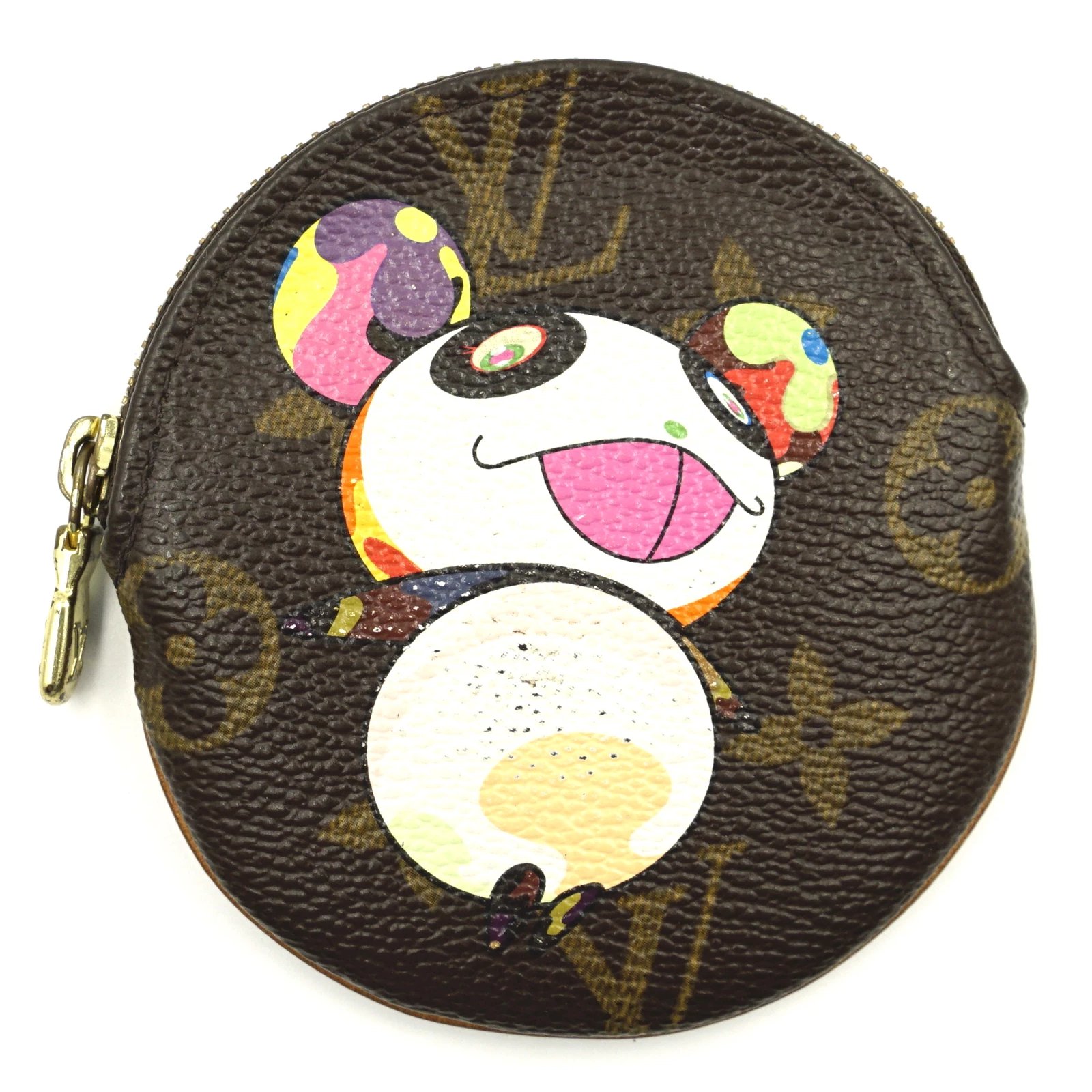 Louis Vuitton Murakami Panda Dark brown Leather Cloth ref.64686 - Joli  Closet