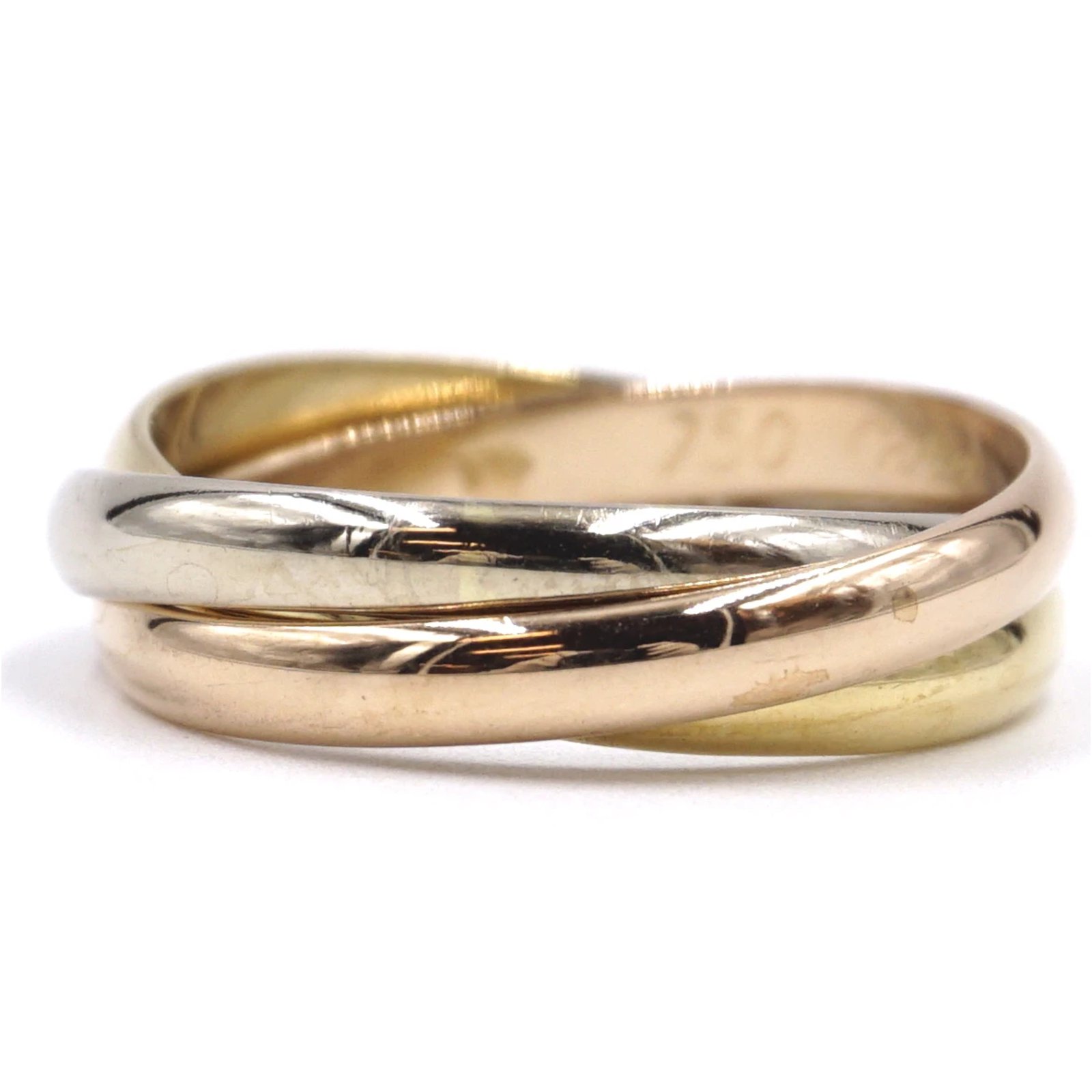 cartier tri color gold ring