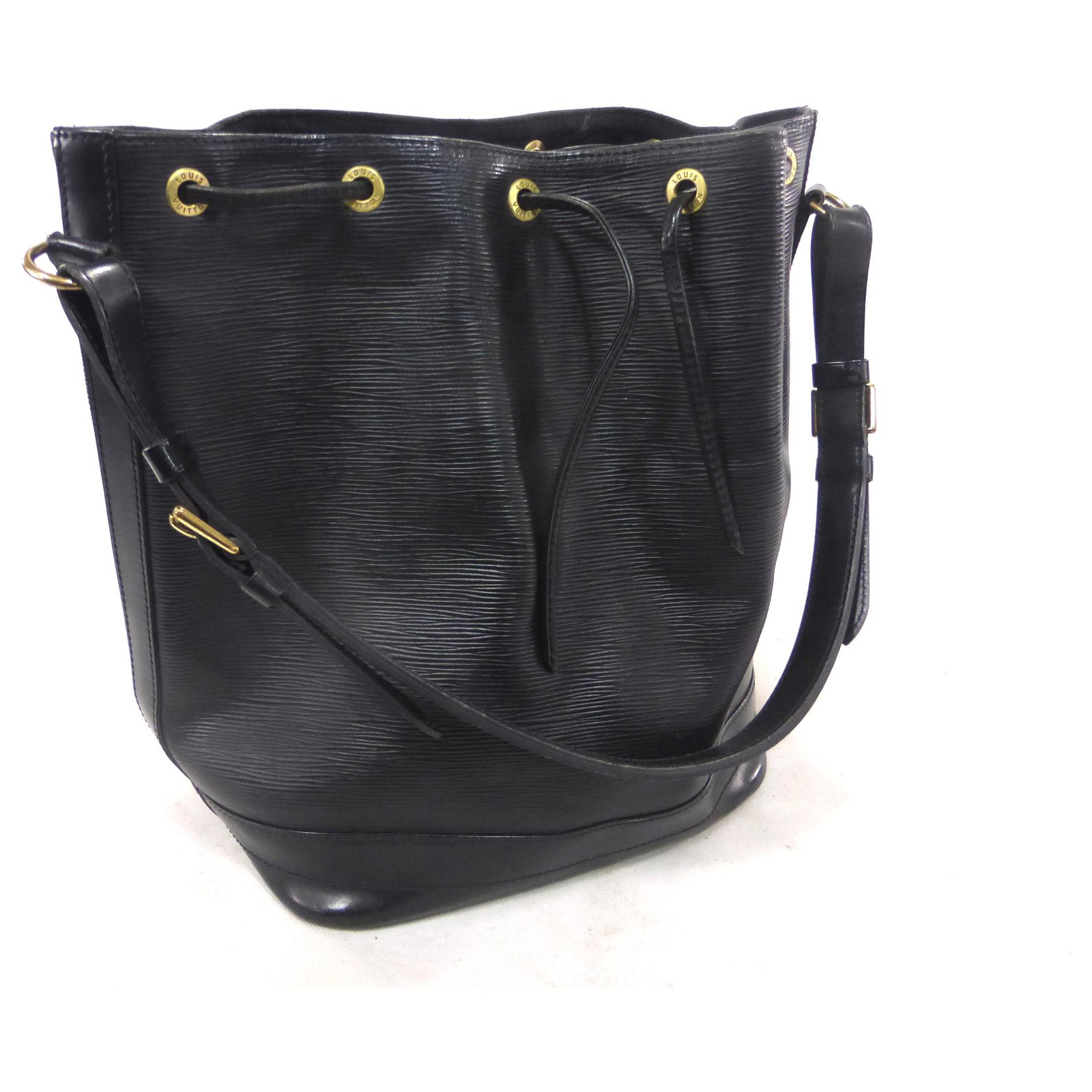Louis Vuitton NOE GM LEATHER EPI BLACK Handbags Leather Black ref.168438 - Joli Closet