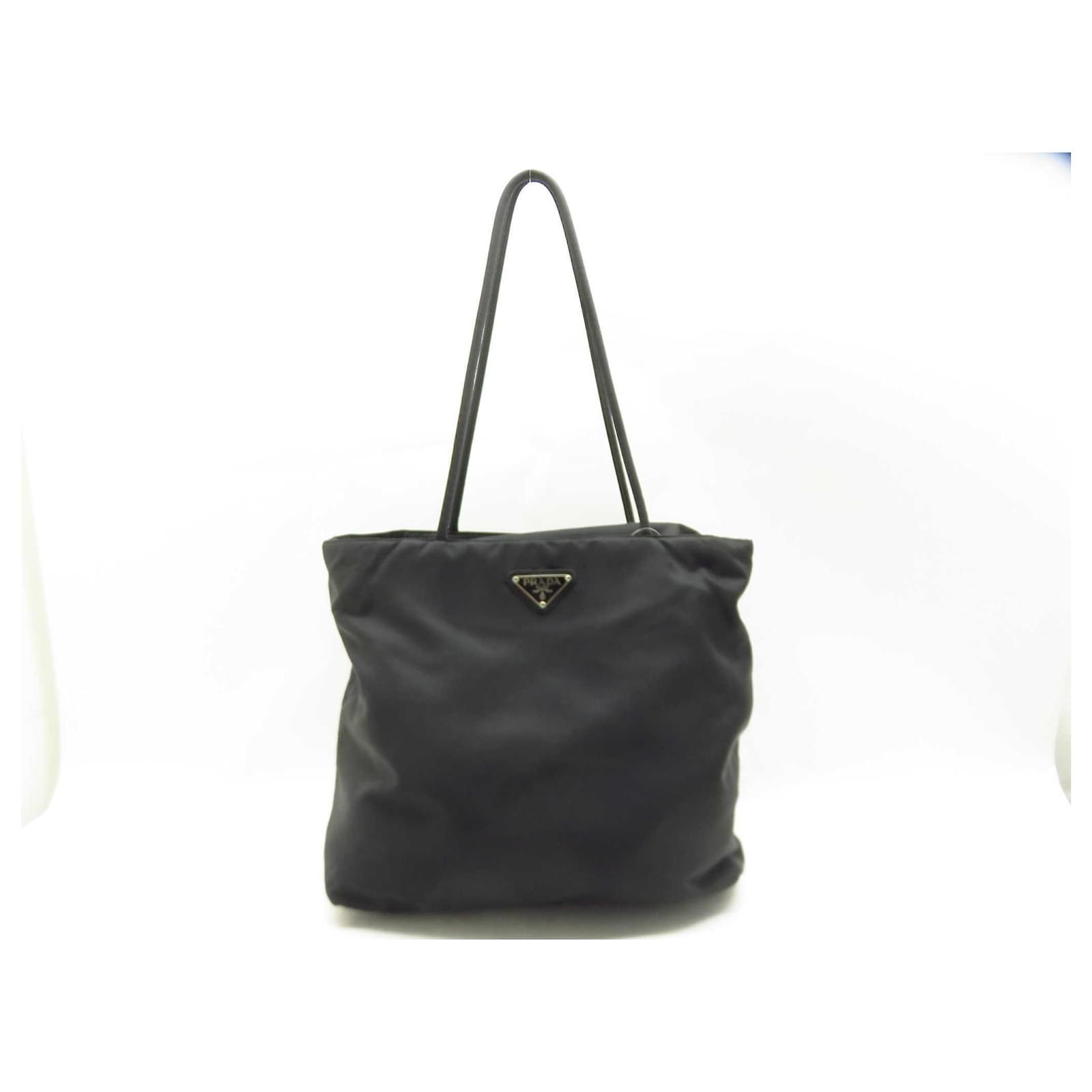 prada nylon tote bag black