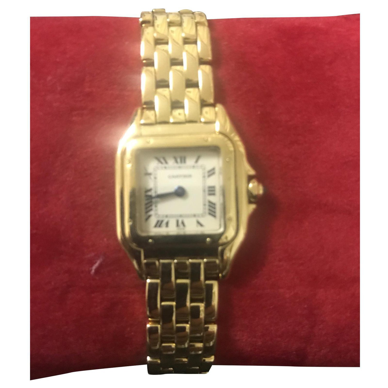 red cartier panthere watch