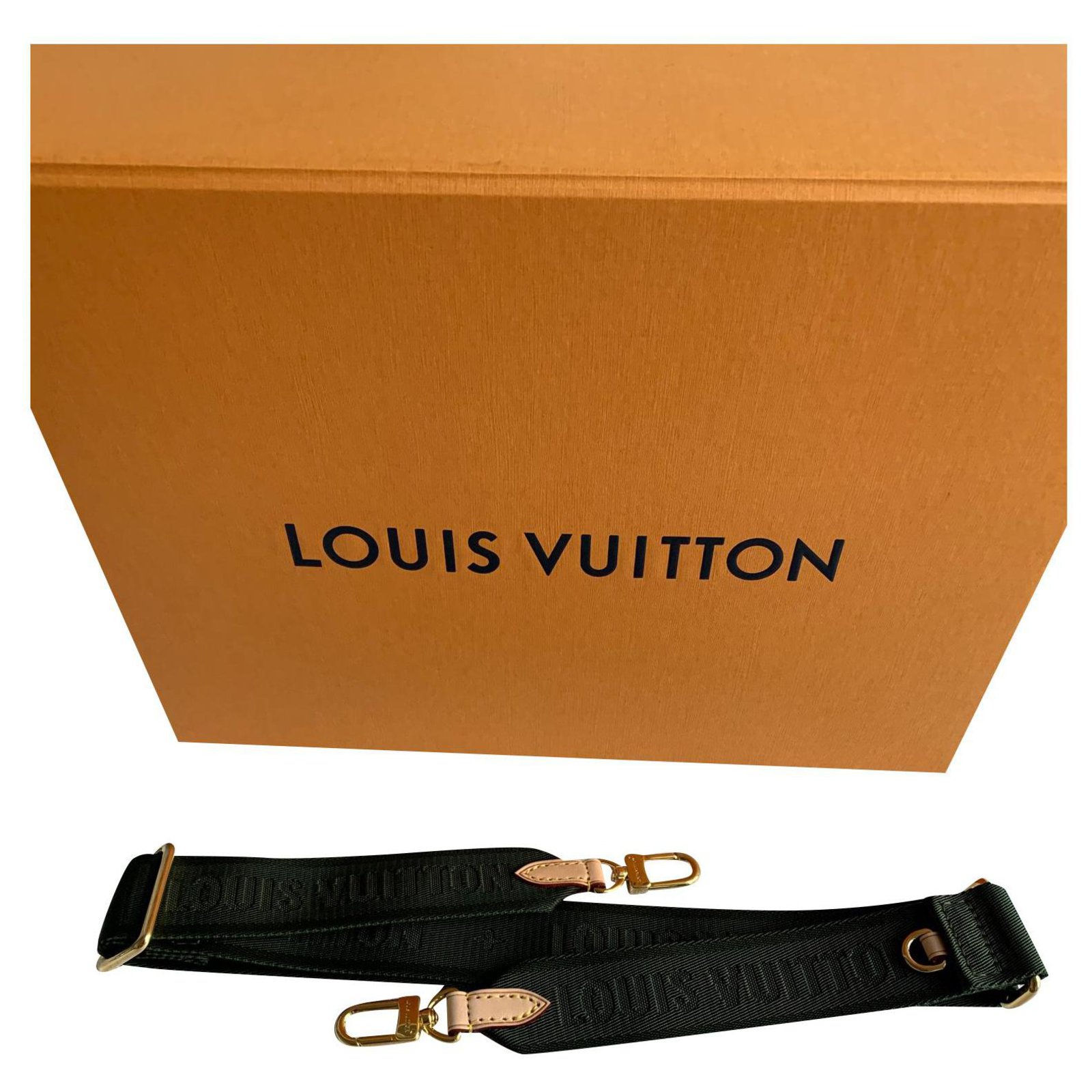 New LOUIS VUITTON Khaki Green Bandouliere Strap fr Multi Pochette  Accessories