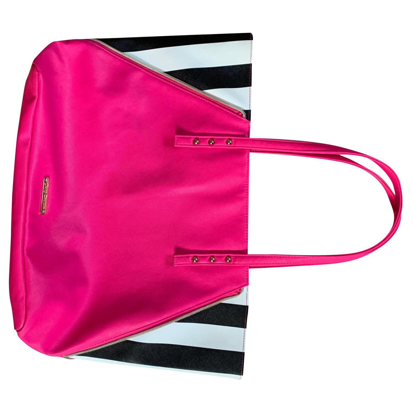 Juicy Couture Handbags Black Pink White Polyester ref.168985 - Joli Closet