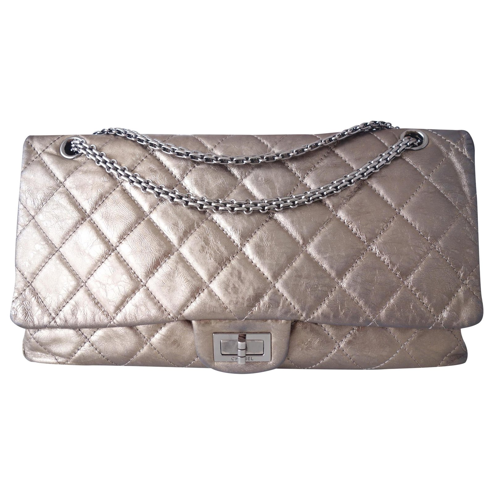 Chanel Chanel Bag 2 55 Maxi Handbags Leather Golden Ref Joli Closet