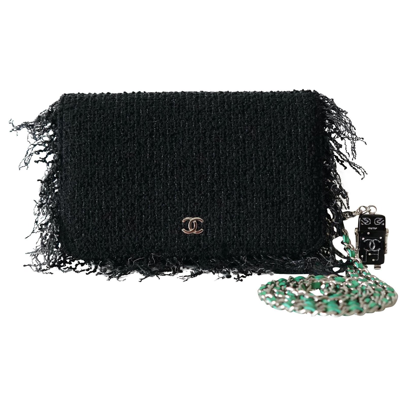 Tweed handbag Chanel Black in Tweed - 30468722
