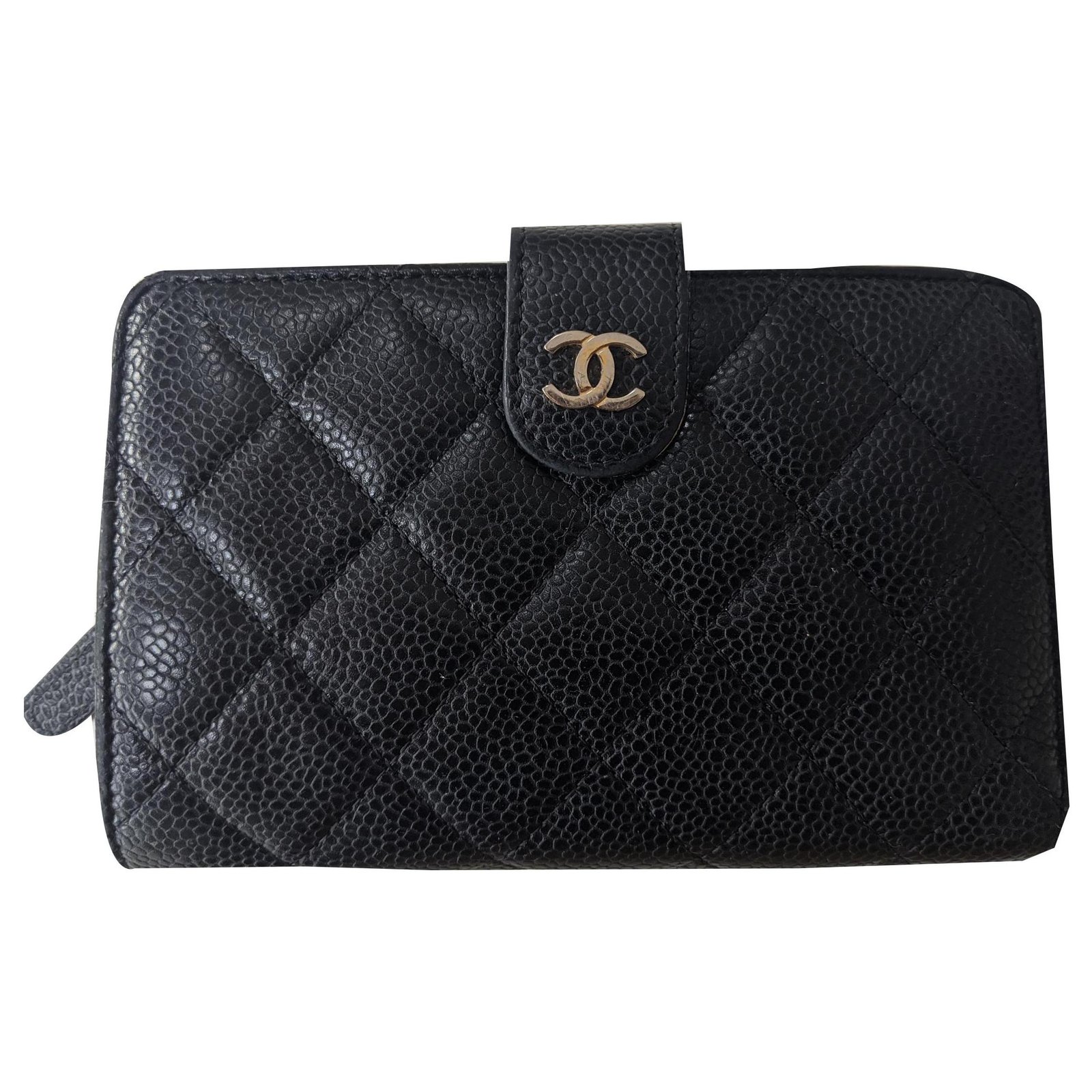 Chanel Timeless/Classique Long Flap Wallet Black Leather ref.169839 - Joli  Closet