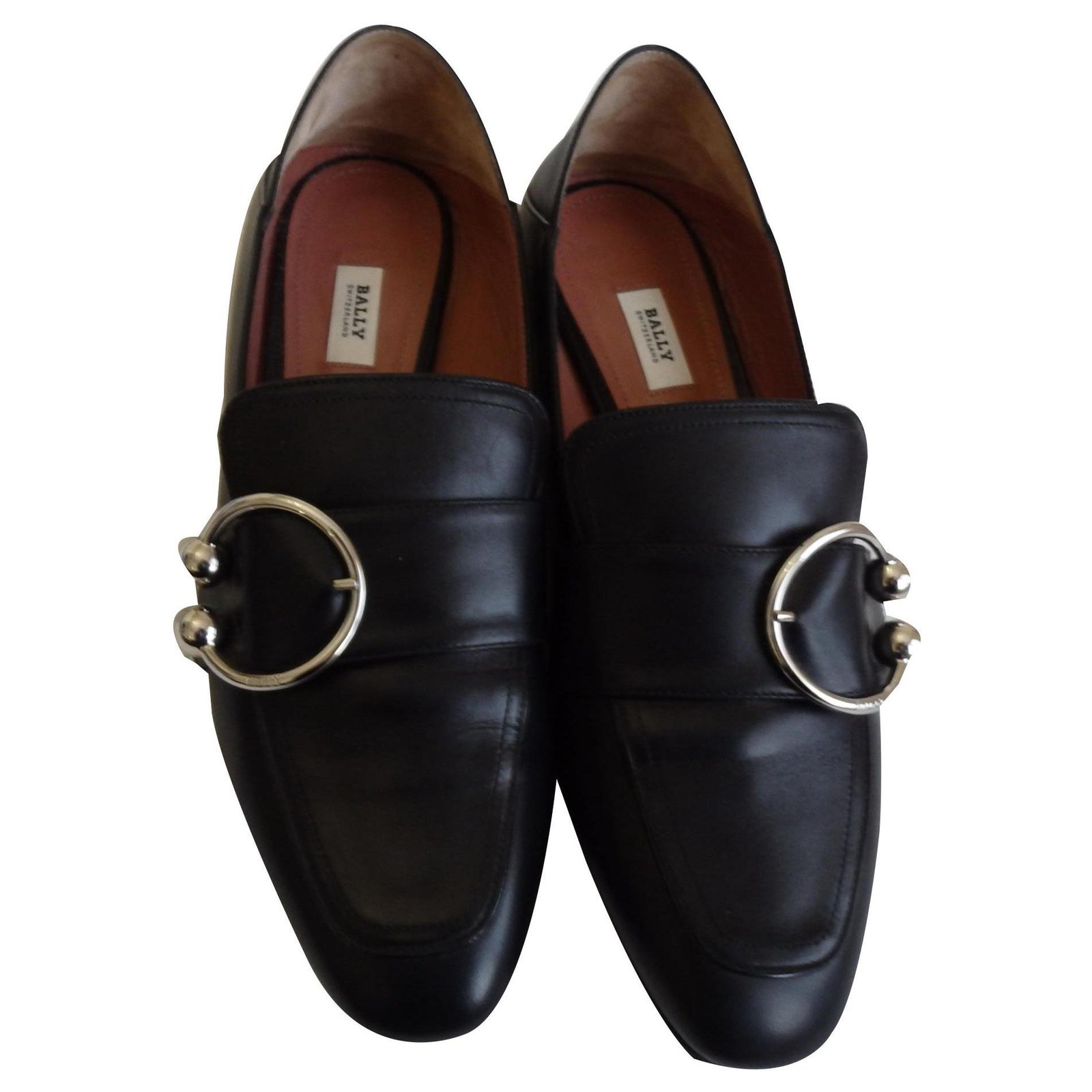 bally loafers black