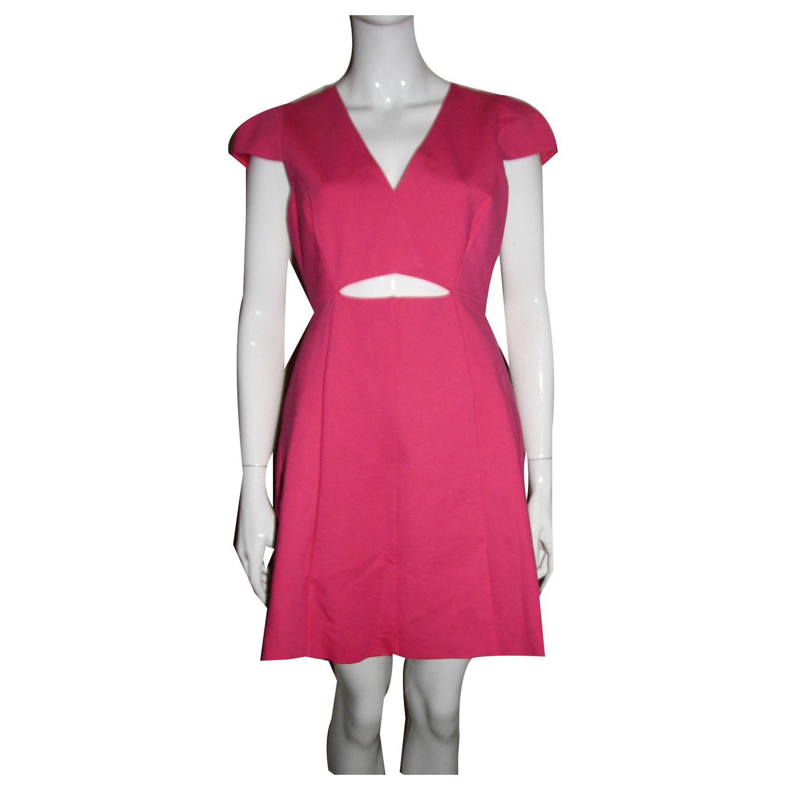 halston heritage pink dress