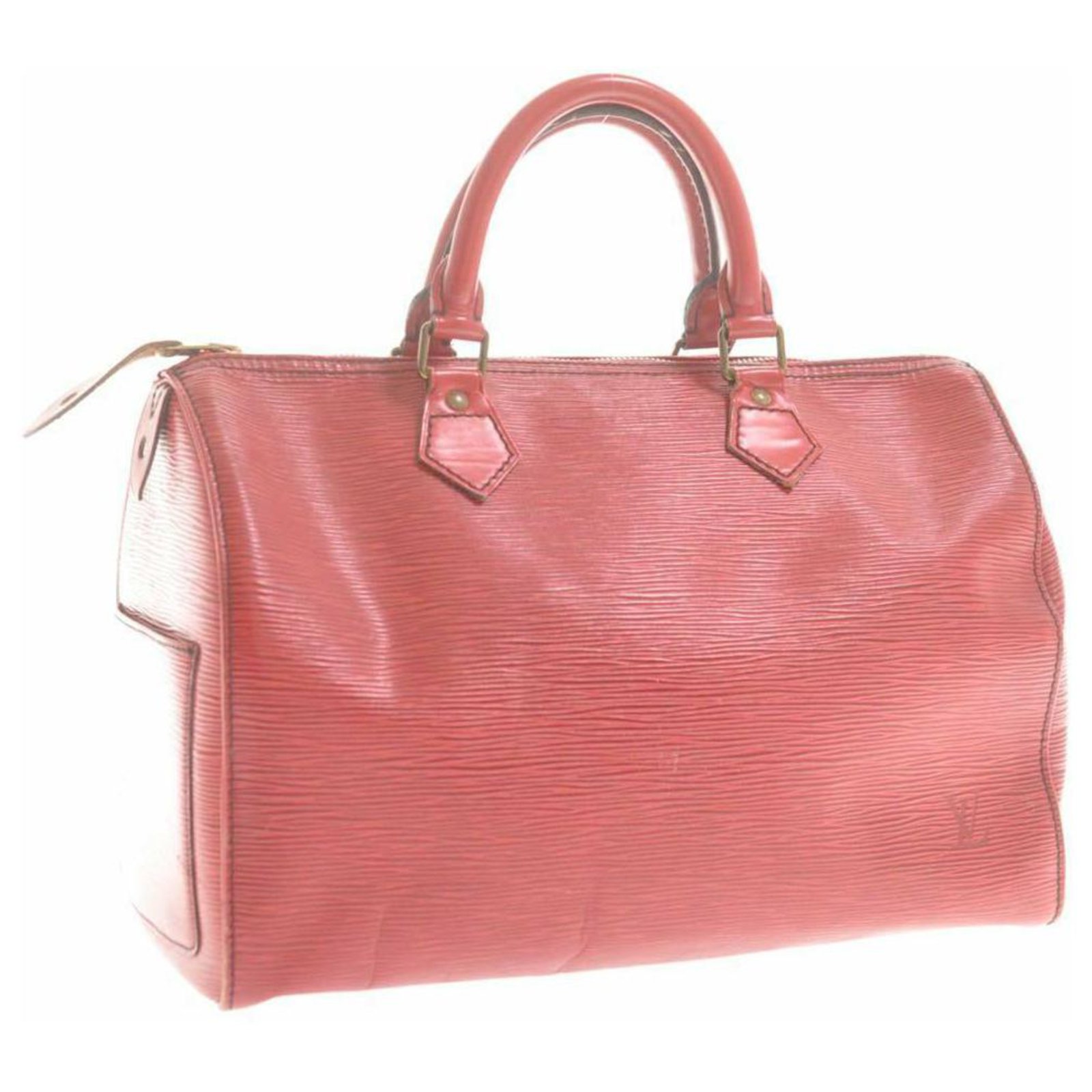Louis Vuitton Red Epi Leather Speedy 30 Handbag