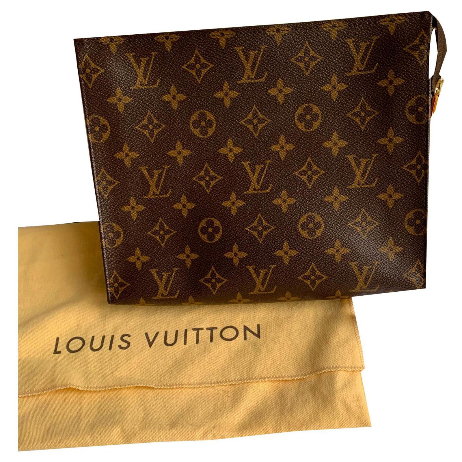 Louis Vuitton Pochette 26 Brown Cloth ref.170190 - Joli Closet
