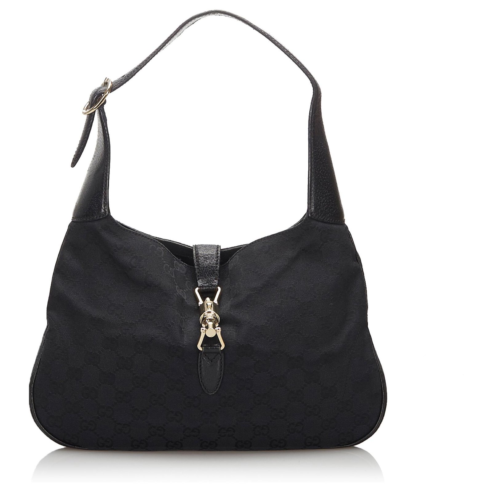 Gucci GG Black Canvas Web Strap Large Messenger Shoulder Bag – Queen Bee of  Beverly Hills