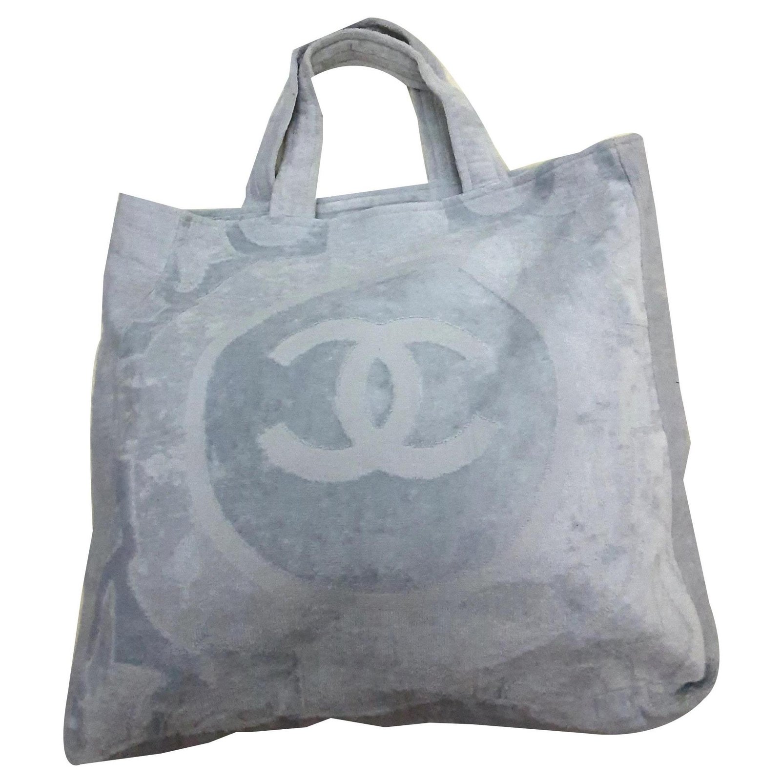 New Chanel tote Grey Cotton ref.170830 - Joli Closet