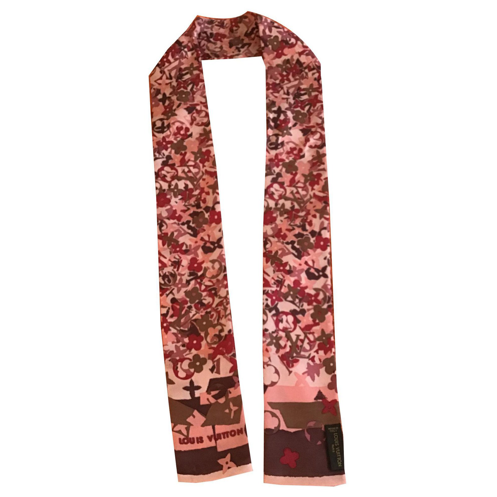 Louis Vuitton Twilly Pink Silk ref.170947 - Joli Closet