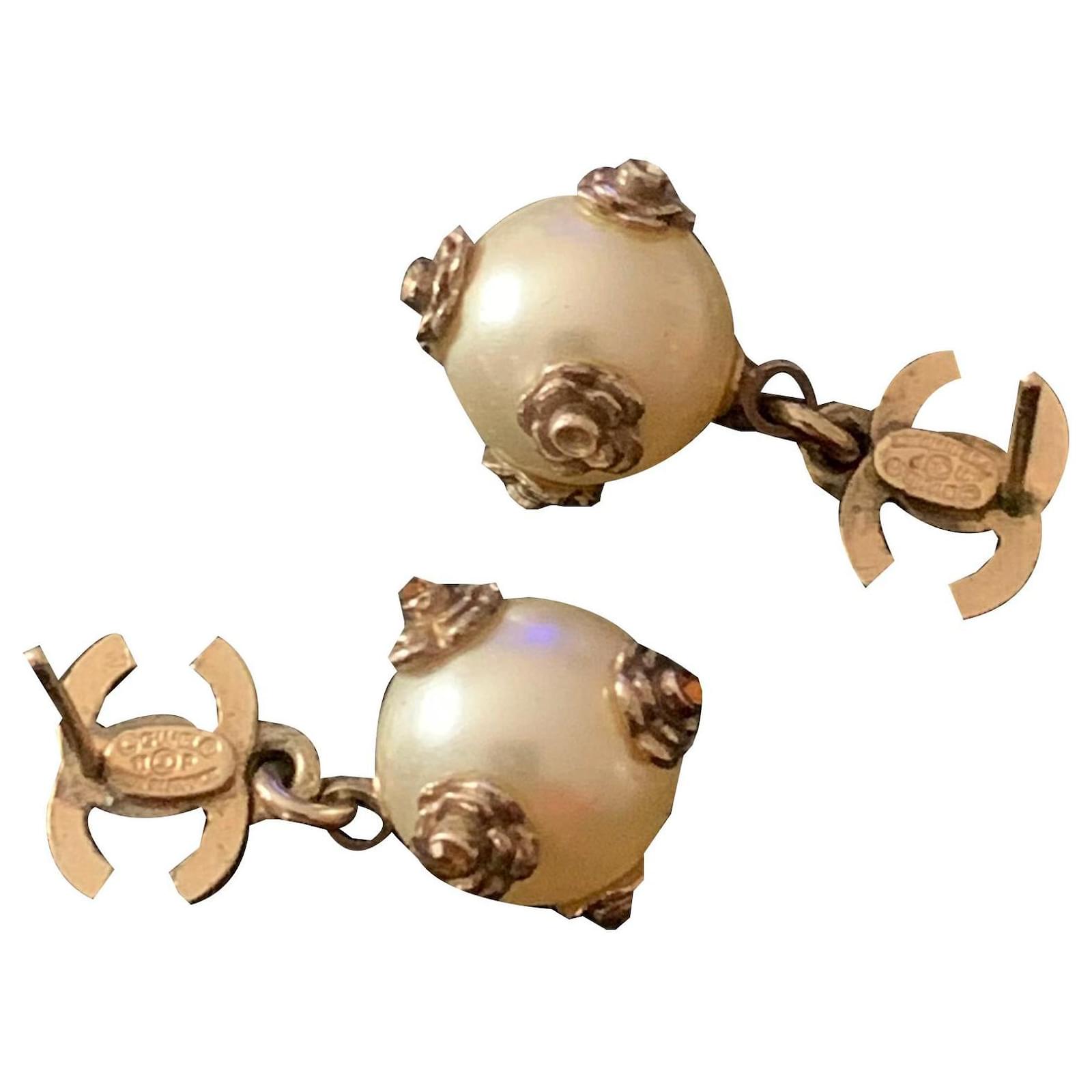 Superbes Boucles D'oreilles Vintage - Clips Dorés à Noeuds - Plaqué Or - Très Bon état