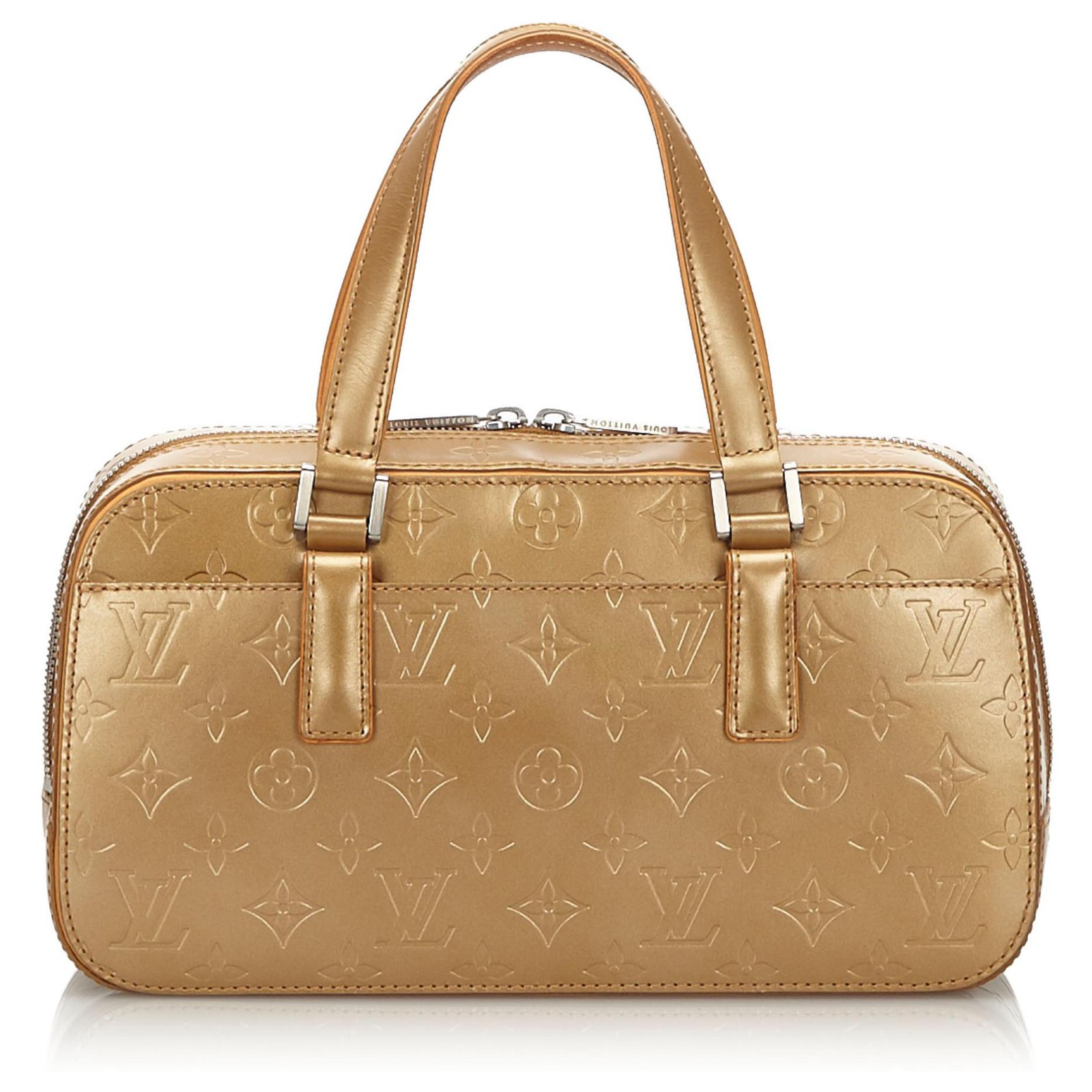 Louis Vuitton Gold Monogram Glace Shelton Golden Leather Pony