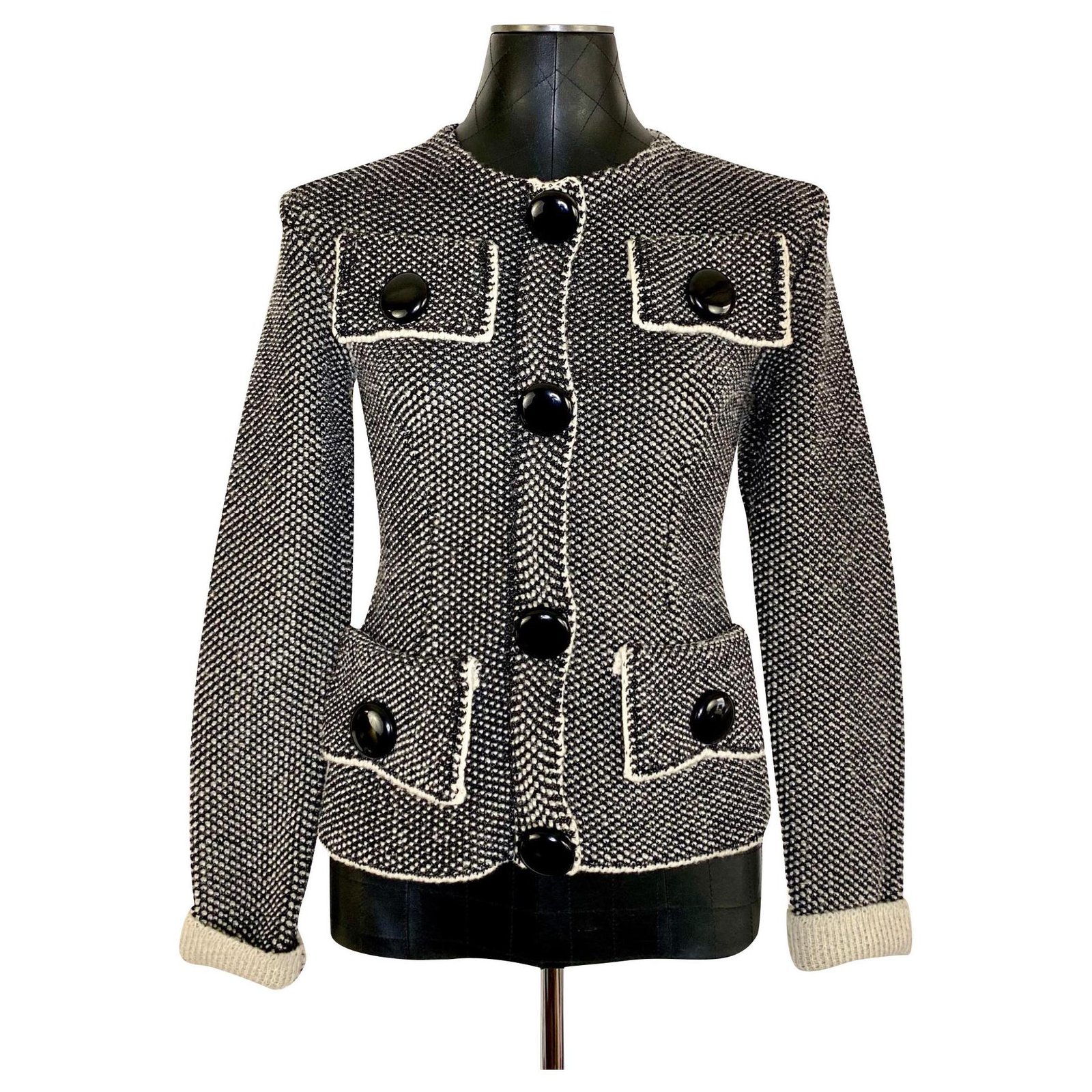 Louis Vuitton Mélange wool jacket Black Cashmere Viscose ref.171285 - Joli  Closet