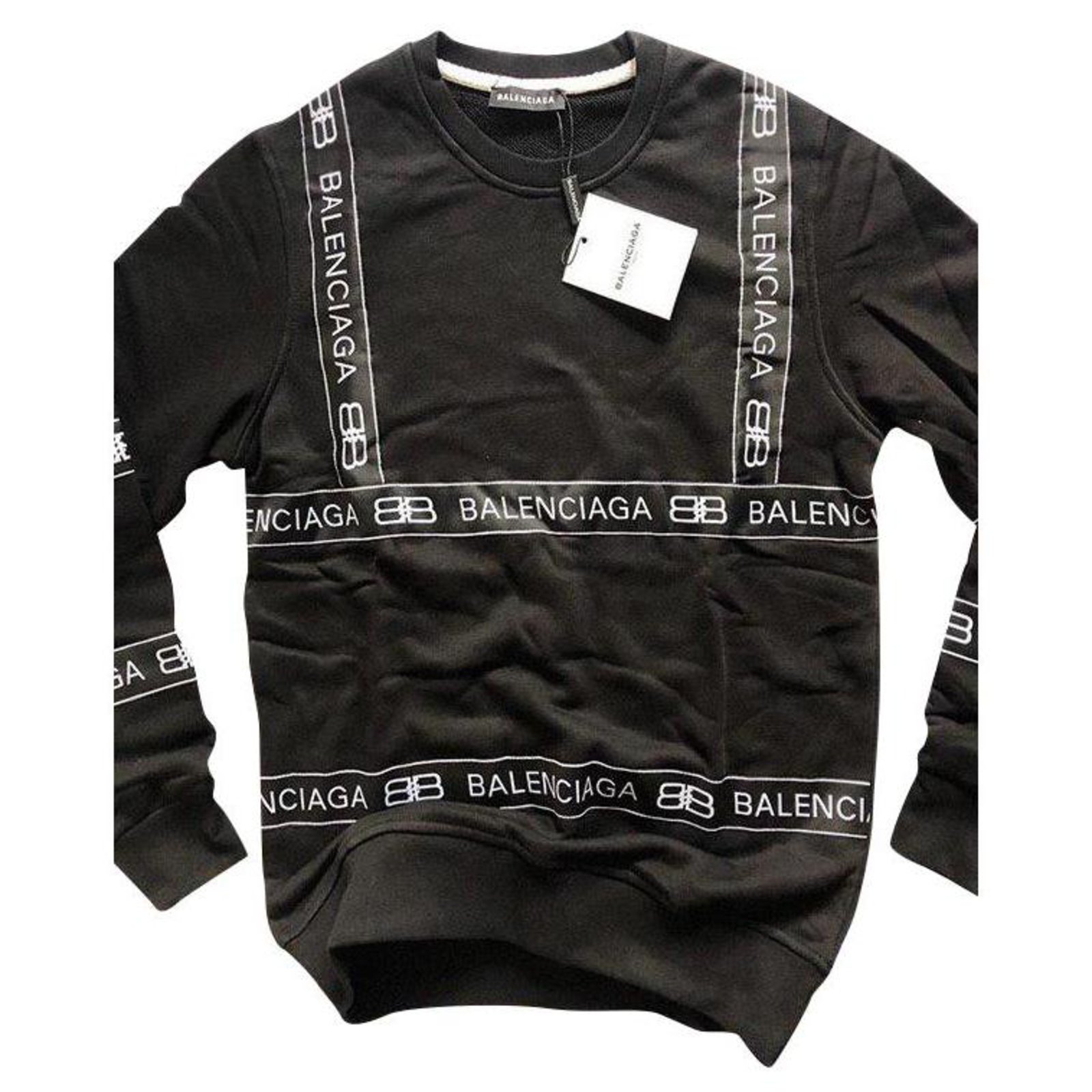 Betydning Træts webspindel Kanin Balenciaga - Men's Sweatshirt Black Cotton ref.171315 - Joli Closet
